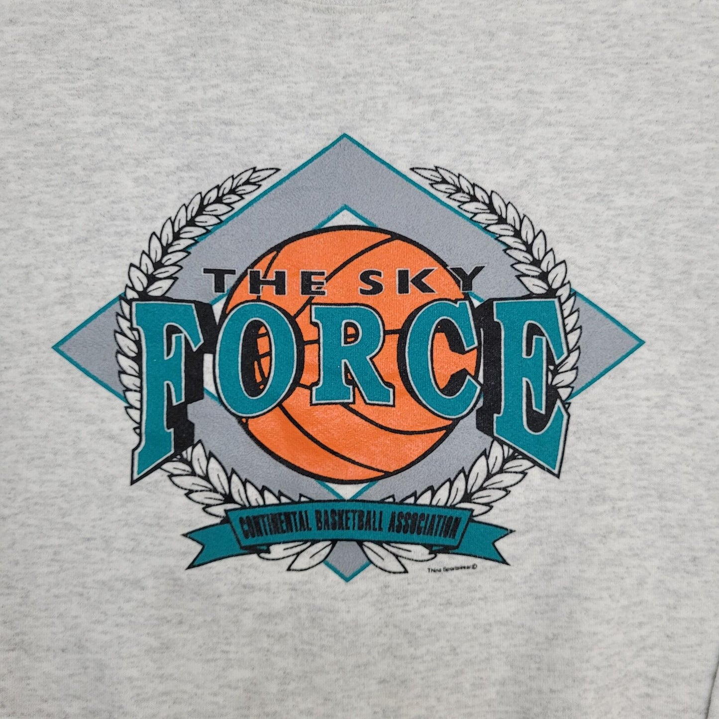 Vintage Sioux Falls Skyforce CBA Sweatshirt 2XL 24x27 Gray