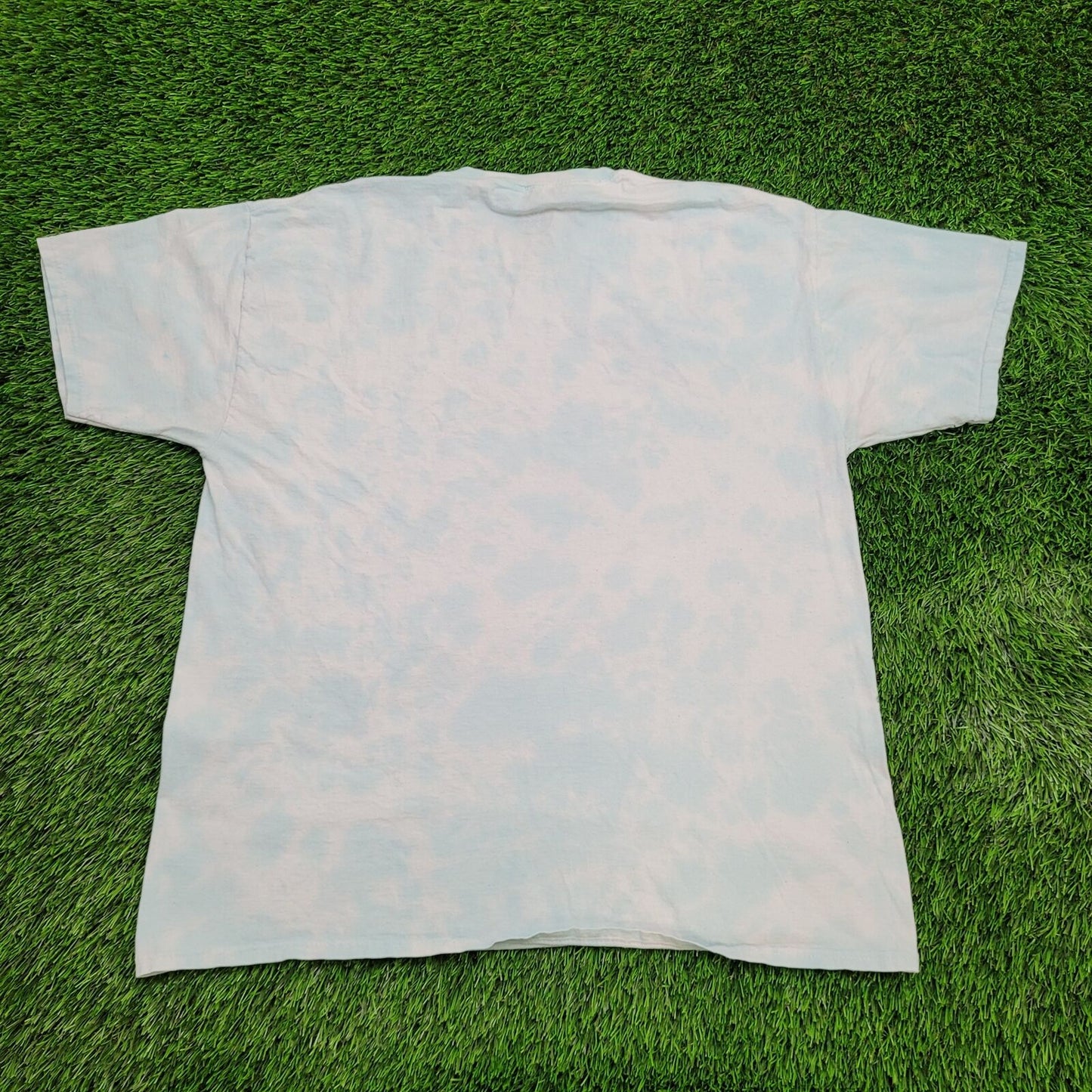 Cute Cat Bandana Tie-Dye Shirt XL 22x28 Blue White