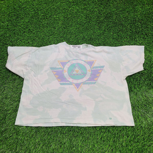 Vintage Walla-Walla Crop-Top Shirt Womens 2XL 25x20 Bleached