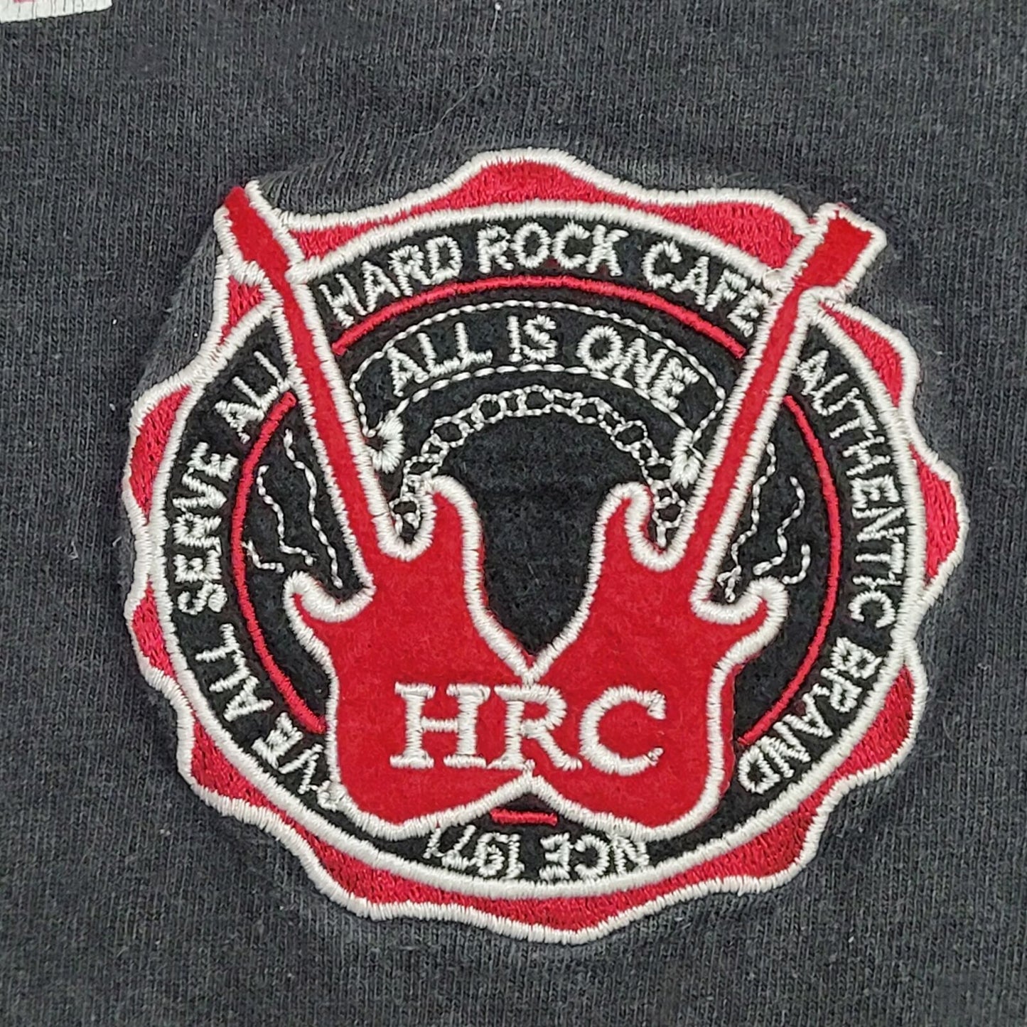 Hard Rock Cafe Washington DC Patch Shirt Small 18x25 Black