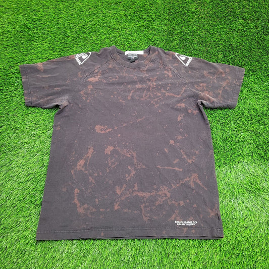 Bleached Splatter Raglan Shirt 23x28 Black