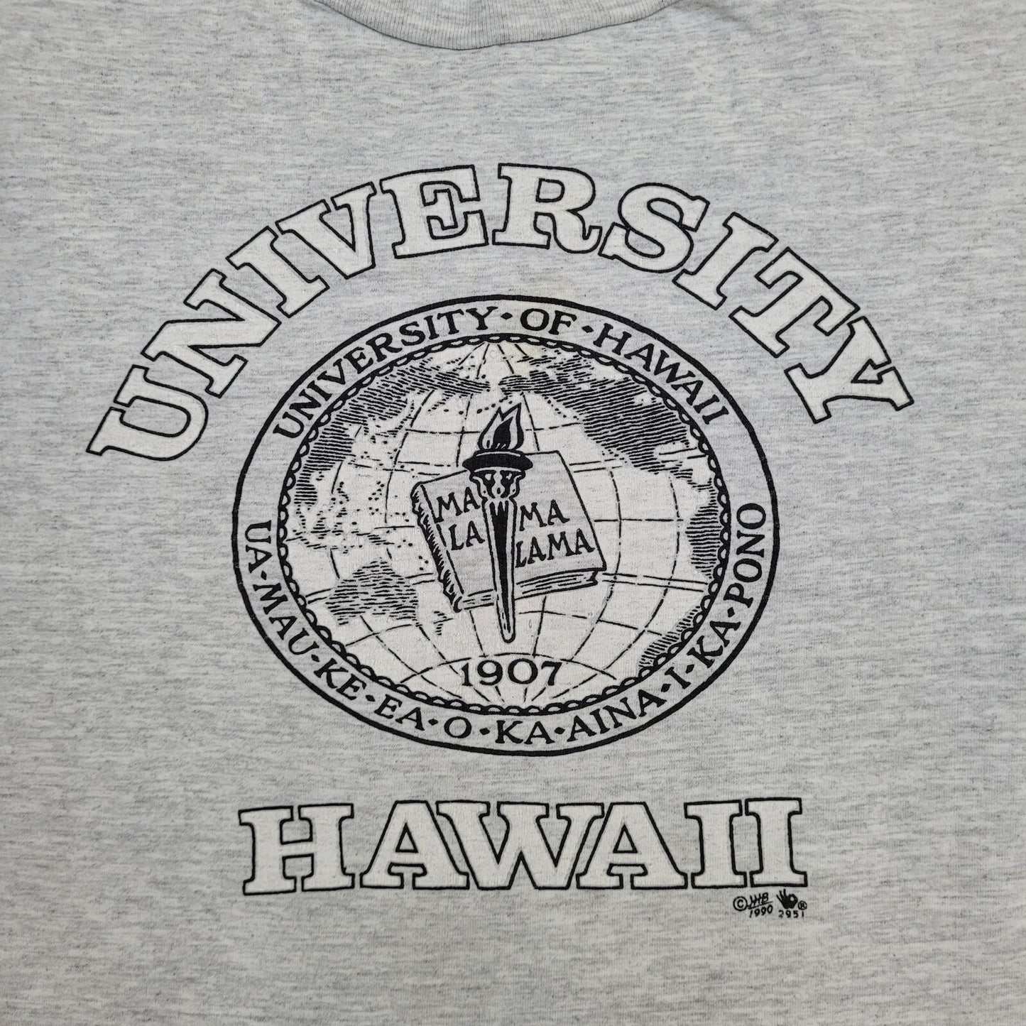 Vintage University-of Hawaii Shirt L/XL 22x24 Gray Cropped