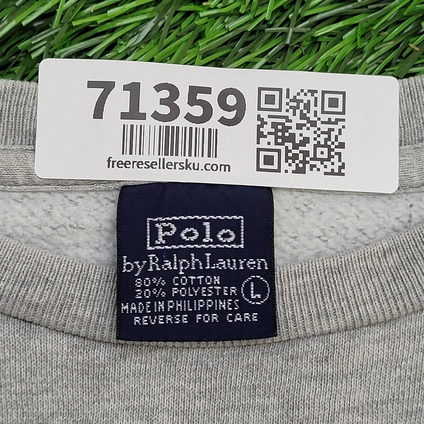 Vintage Y2K Ralph-Lauren Sweatshirt Womens Large 22x21 Gray