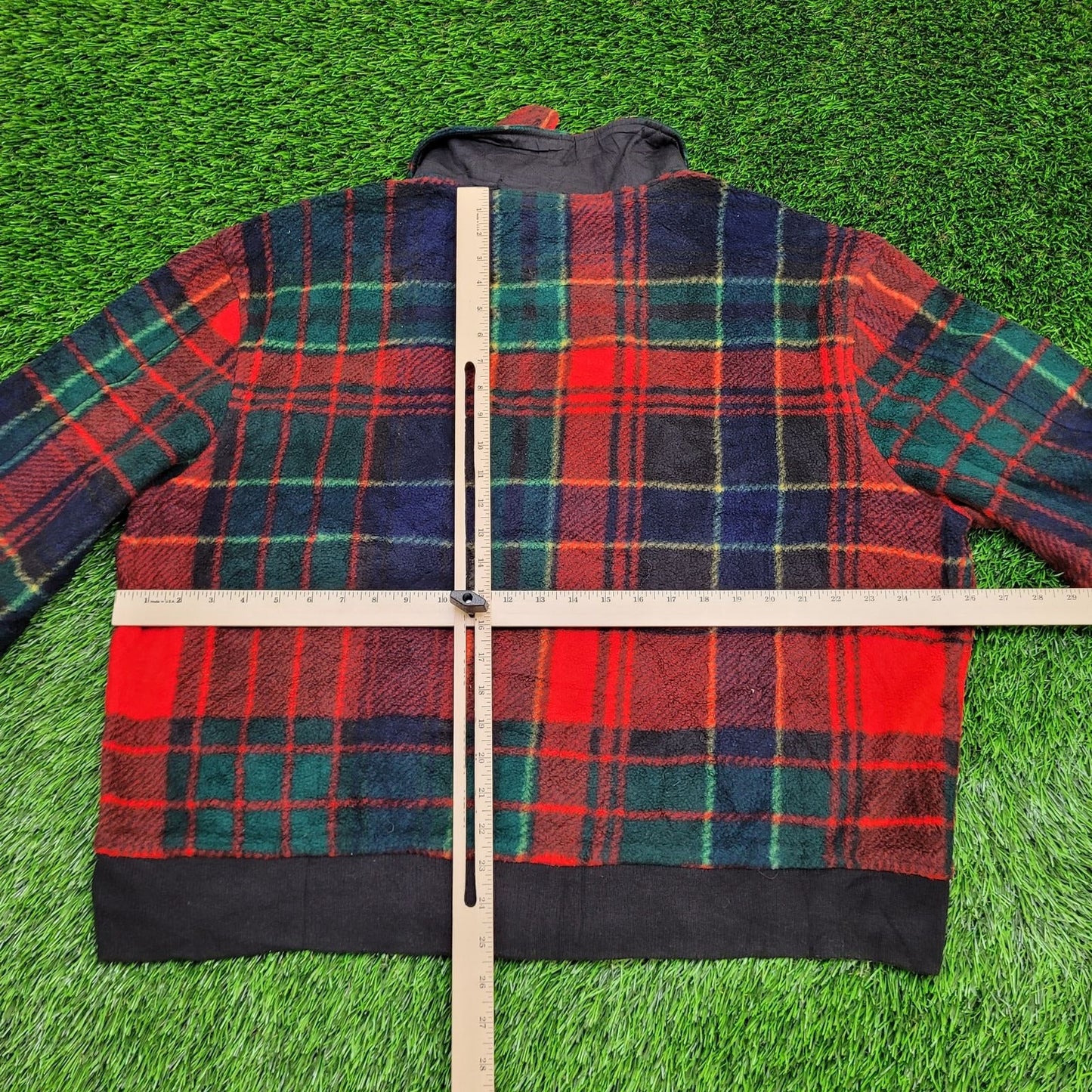 Vintage Ralph-Lauren Plaid Jacket XL 26x26 Red Black