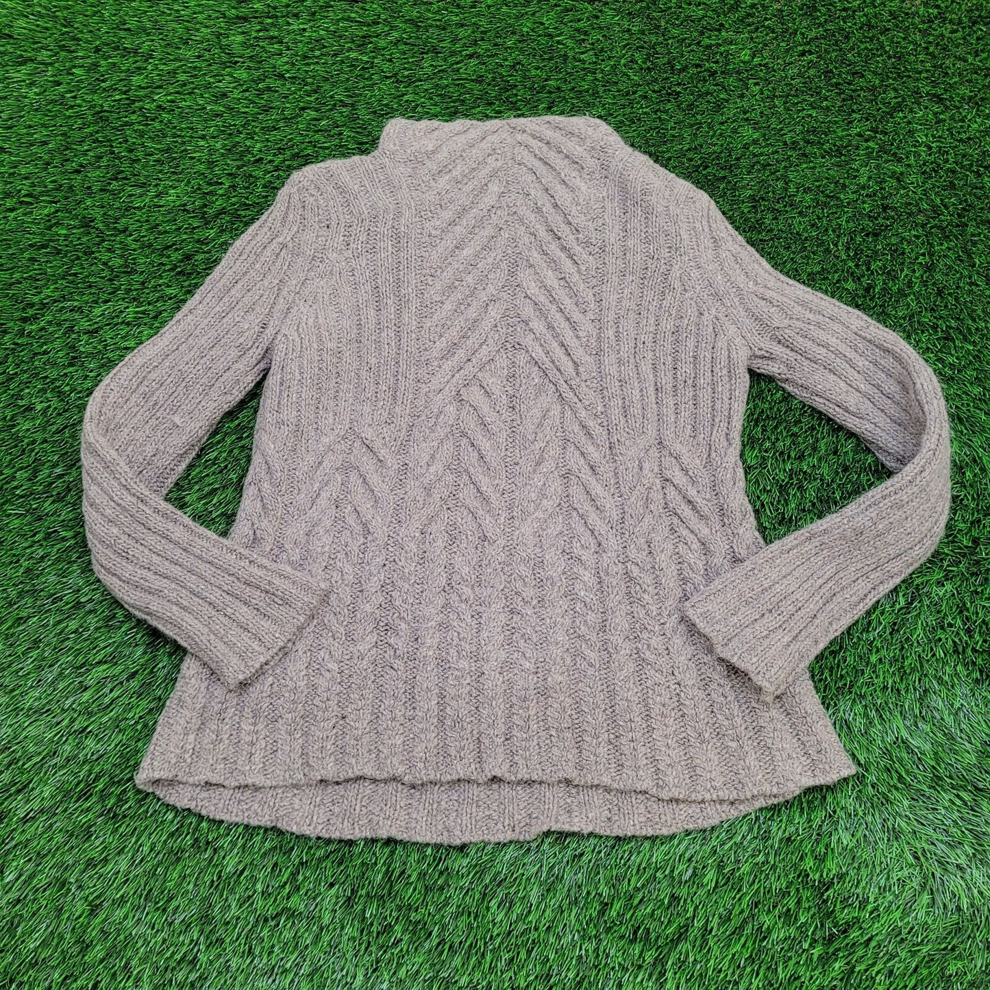 Vintage Y2K Sarah-Spencer Sweater Womens L/XL 19x26 Taupe