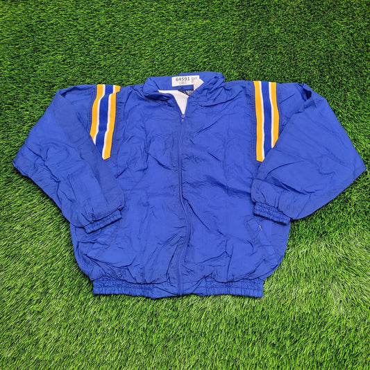 Vintage Two-Toned Windbreaker Jacket Womens Large 21x22 Blue