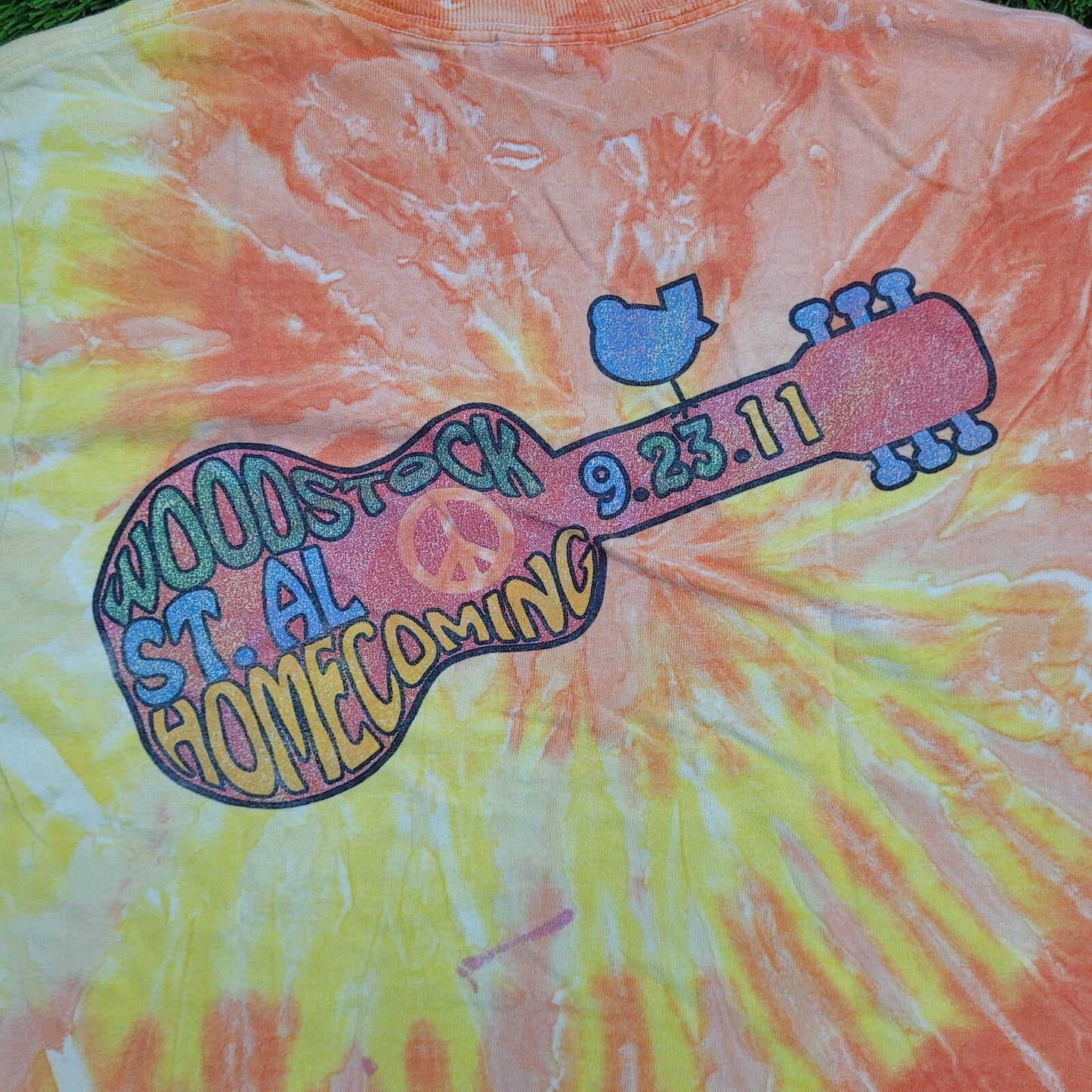 2011 Woodstock Homecoming Shirt Small 17x24 Orange Yellow