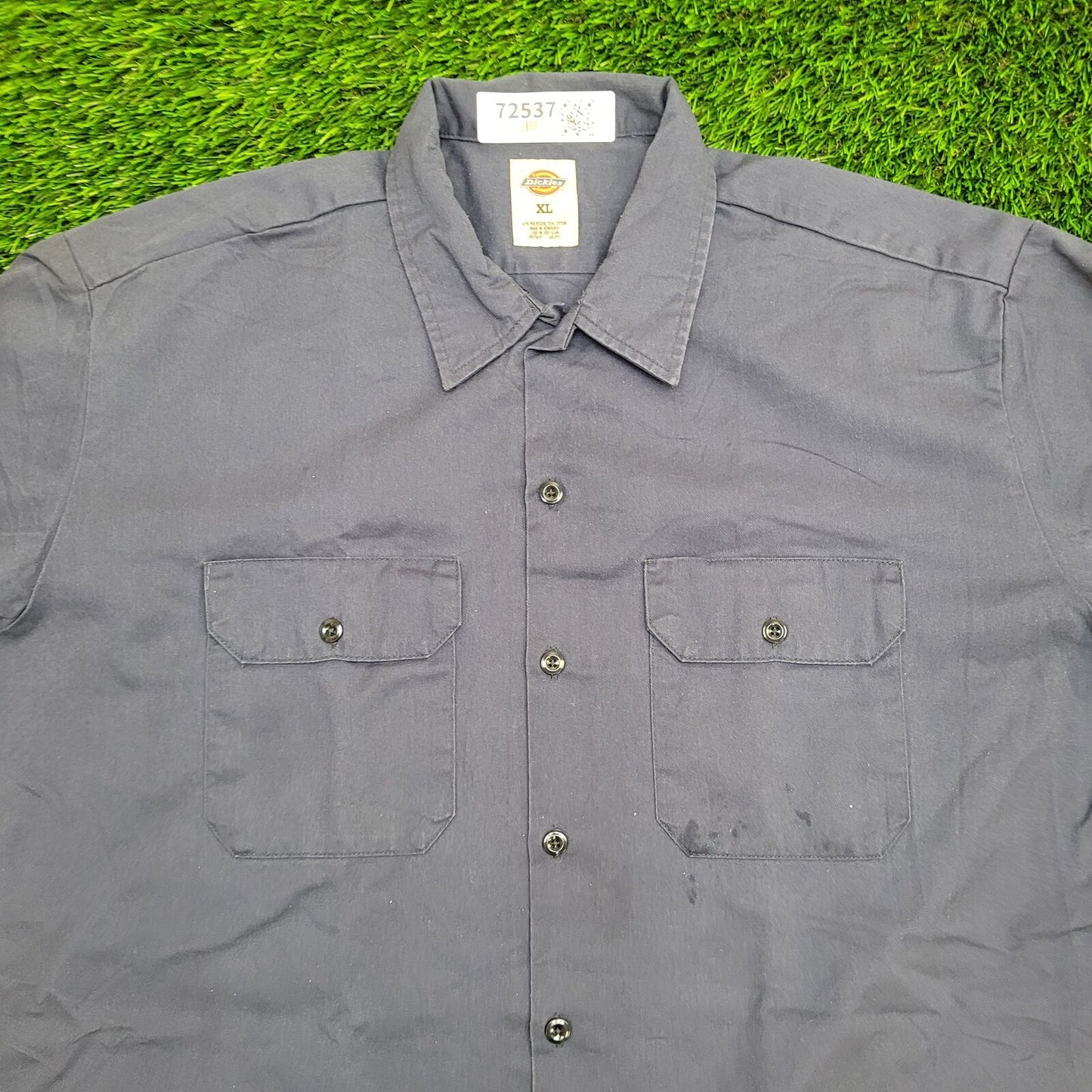 DICKIES Button Shirt XL 25x30 Baggy Navy-Blue