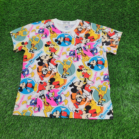 Disney AOP Shirt Womens Medium 22x24 Oversized