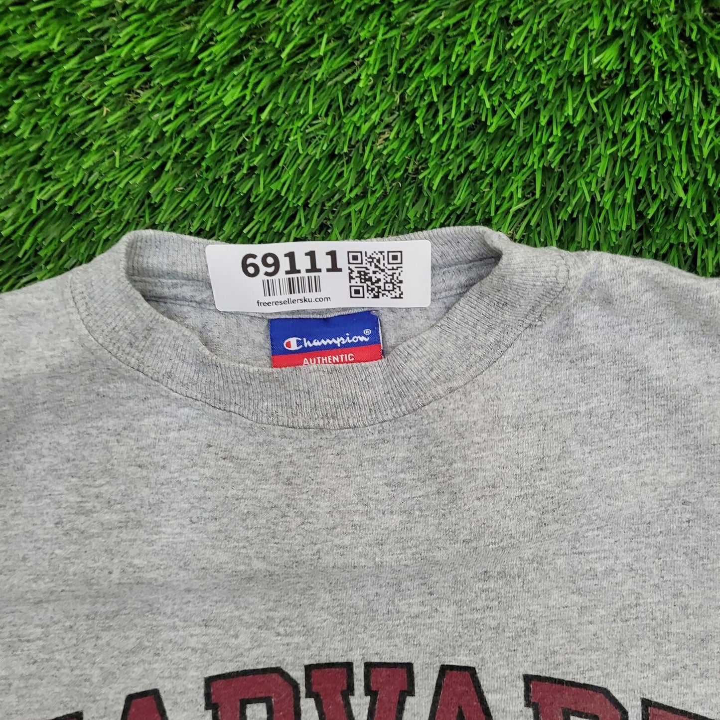 Champion Harvard Crimson Shirt Small 17x24 Gray Football