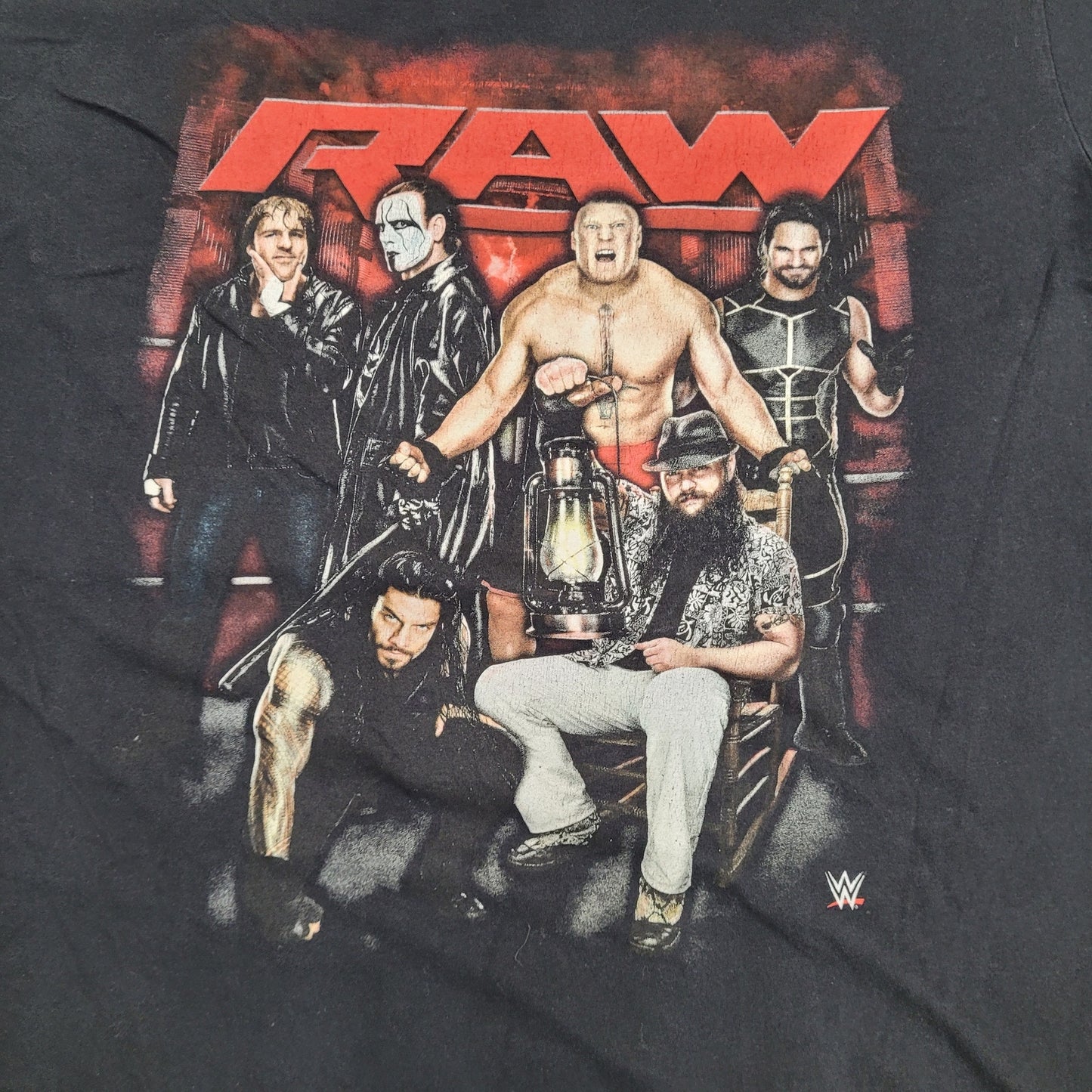 WWE RAW Shirt M/L 20x26 Black Wrestling