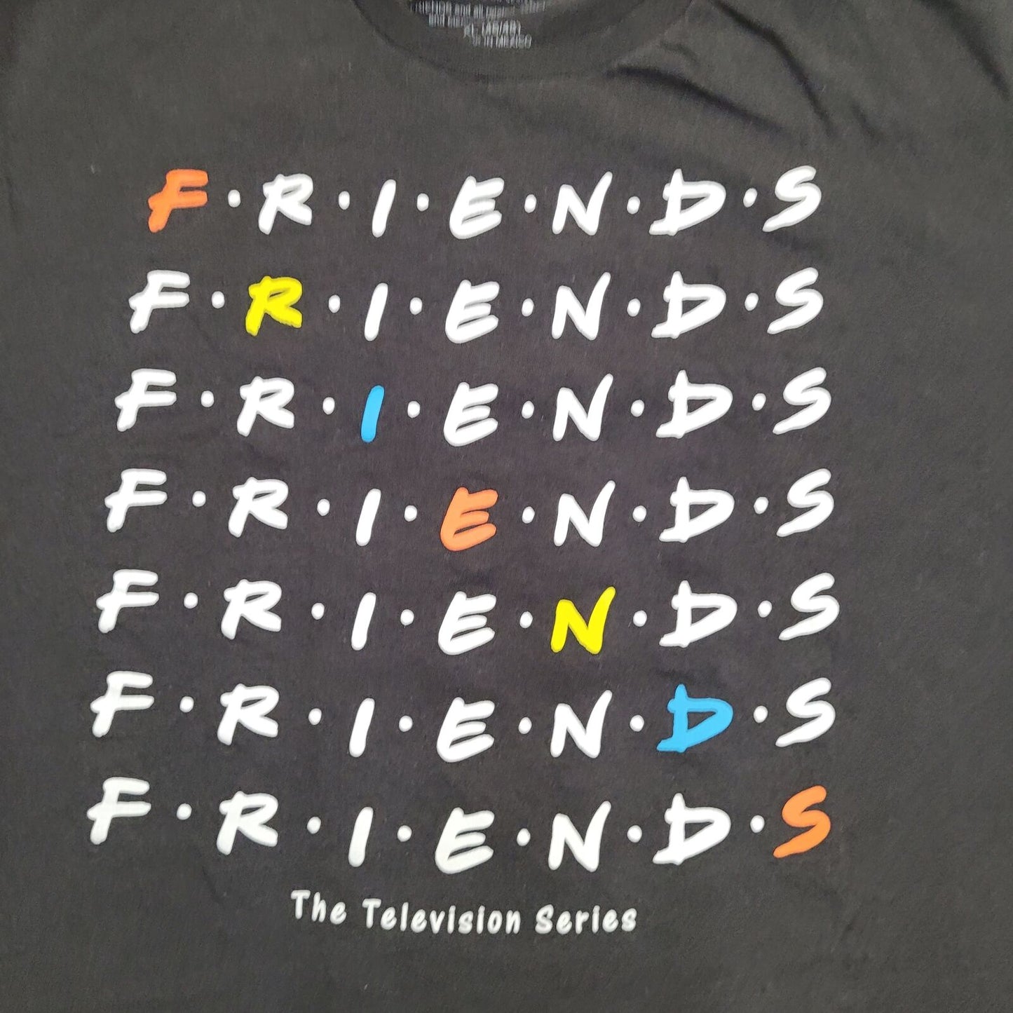 Friends Colorful Shirt Womens XL 23x26 Black