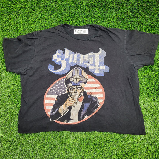 Ghost Papa-Emeritus Uncle-Sam Crop Top XL 23x21 Black