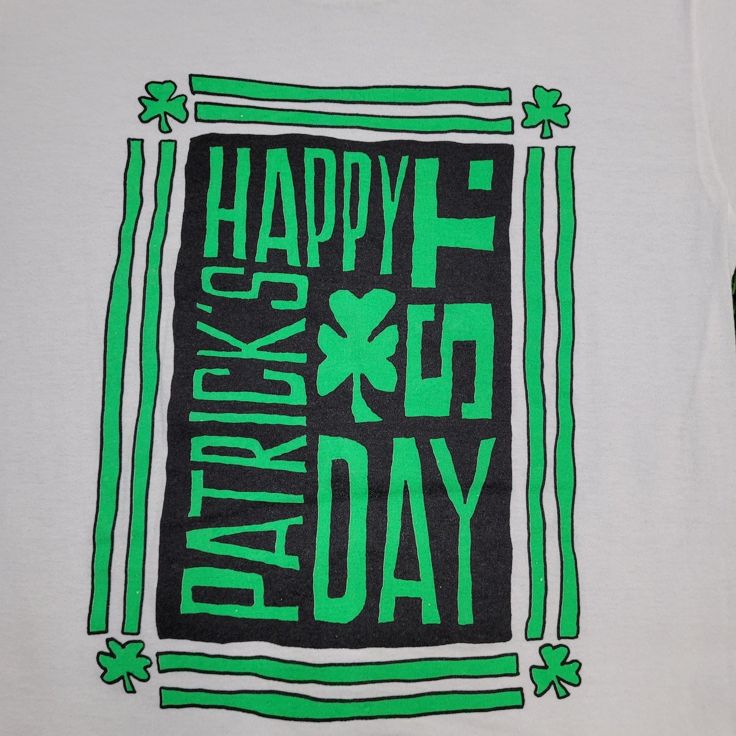 90s St. Patrick's Day Shirt - M Short 20x25 Green USA