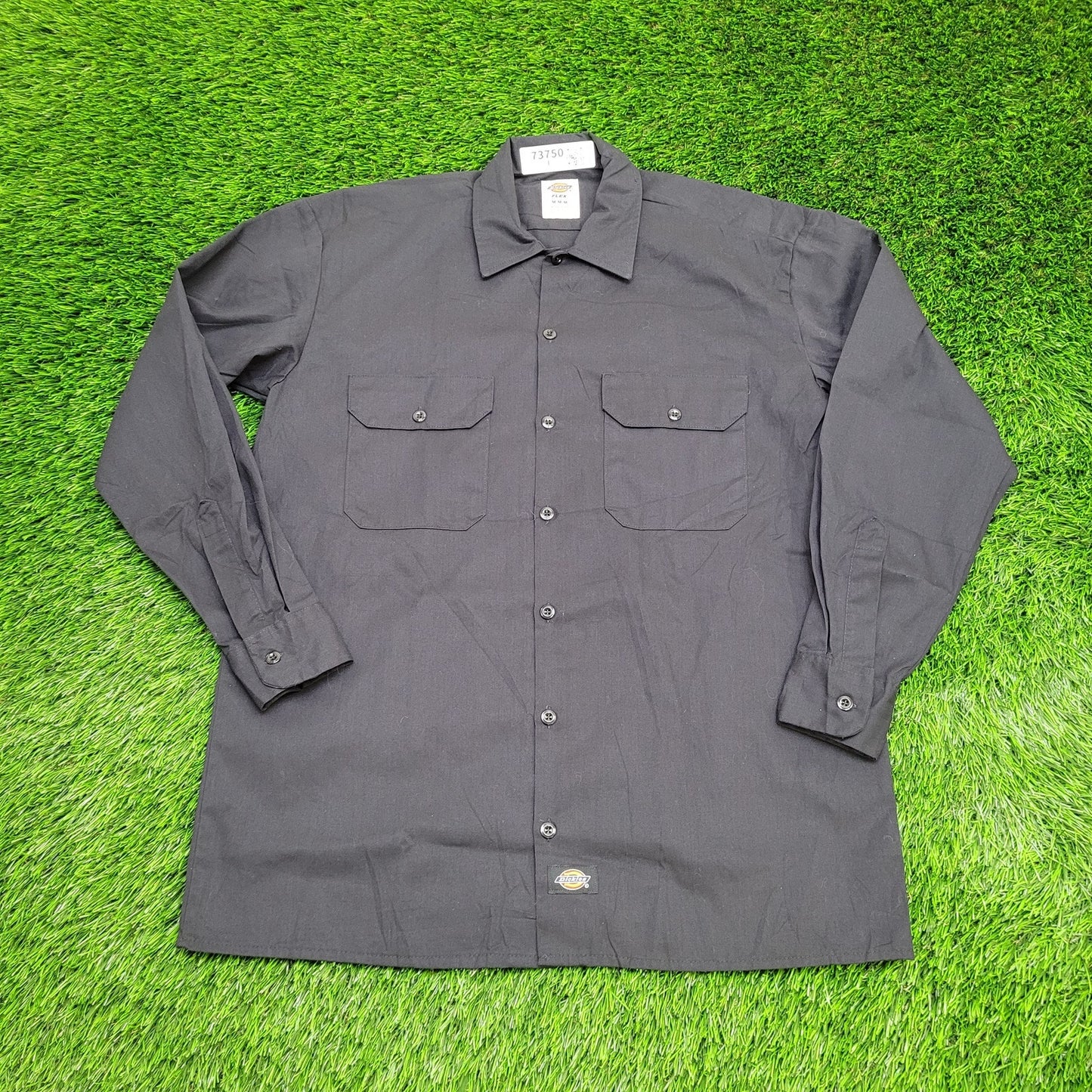 DICKIES Button Shirt Medium 22x30 Baggy Black