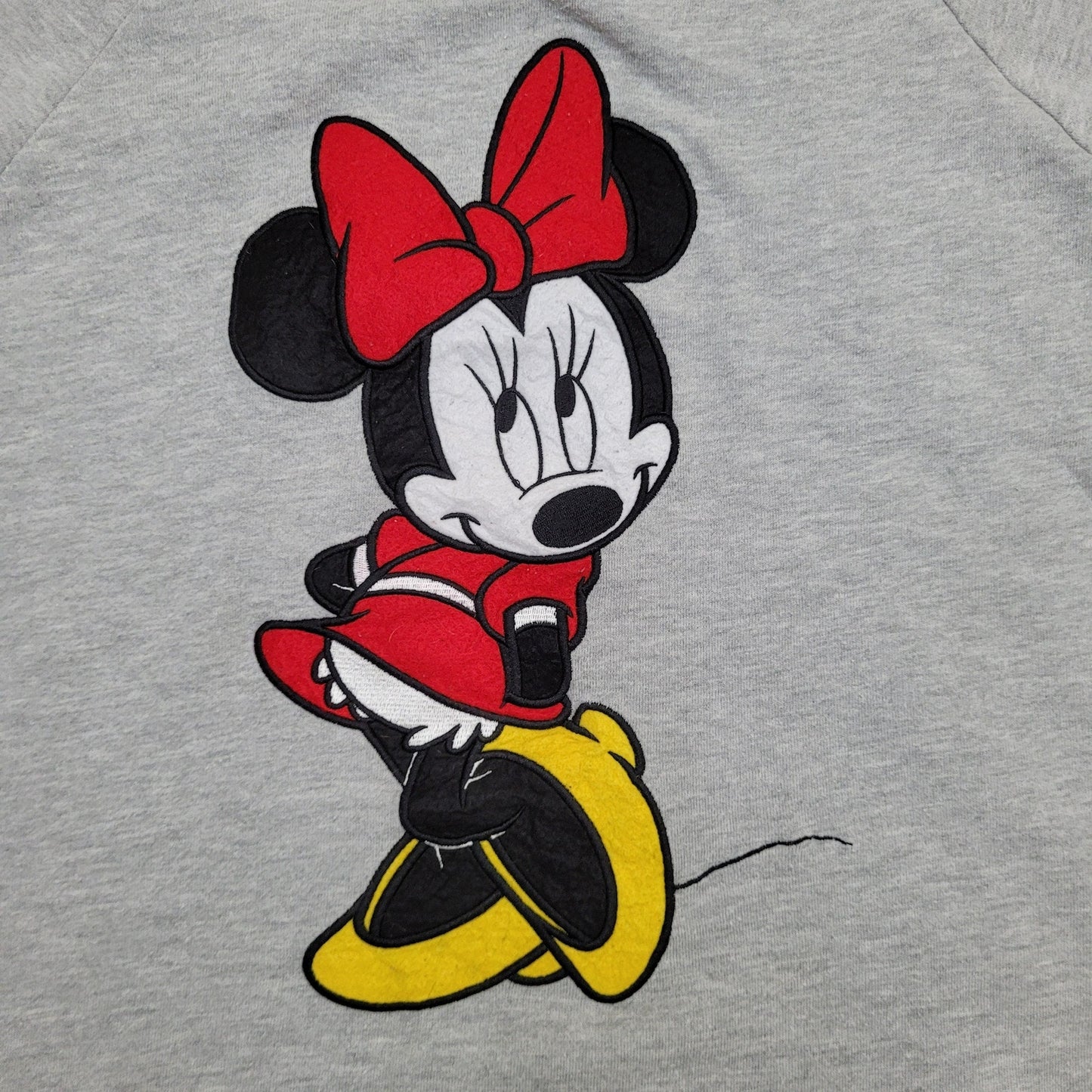 Disney Minnie-Mouse Sweatshirt Womens Medium 19x22 Gray