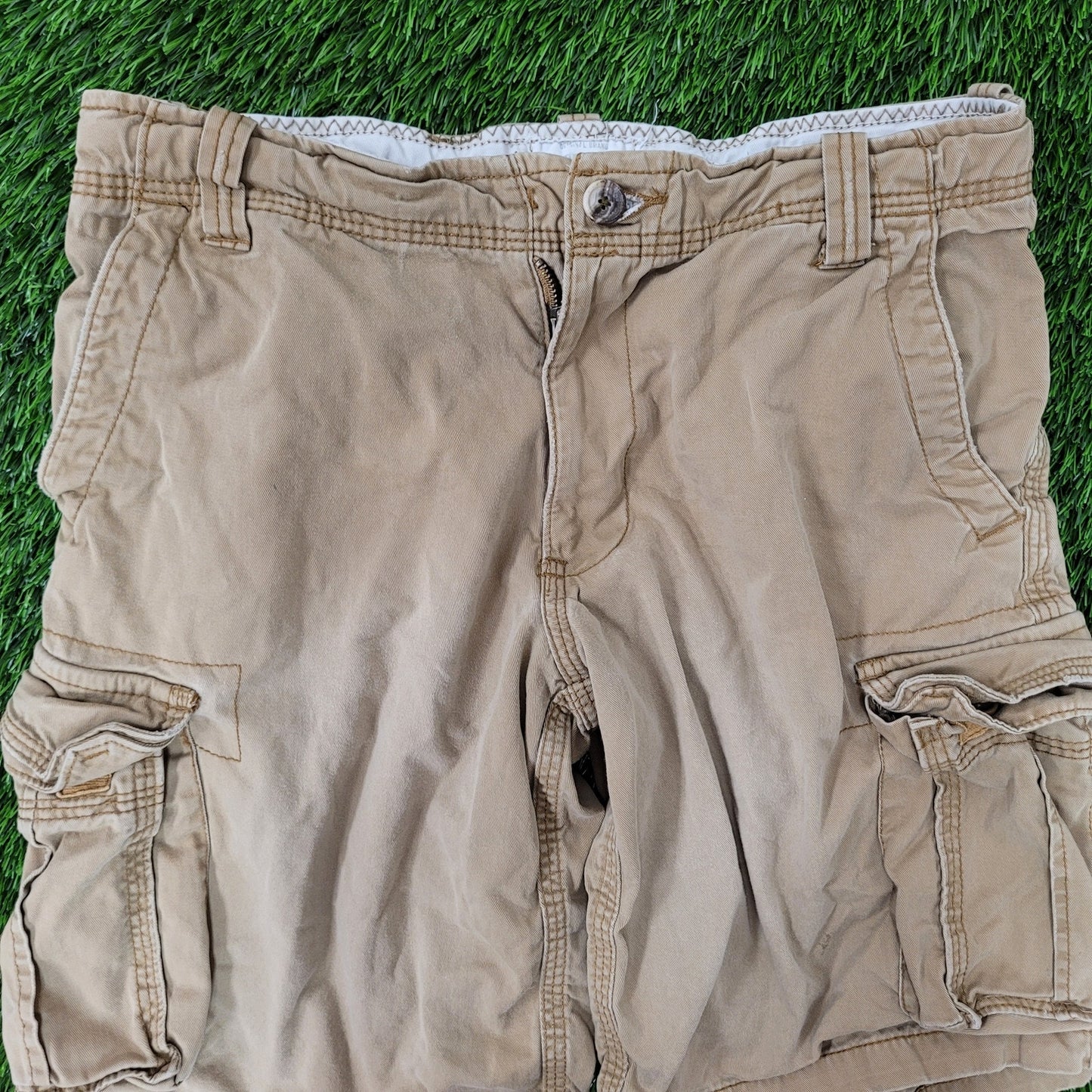 Aeropostale Cargo Shorts 32x11 Khaki Brown