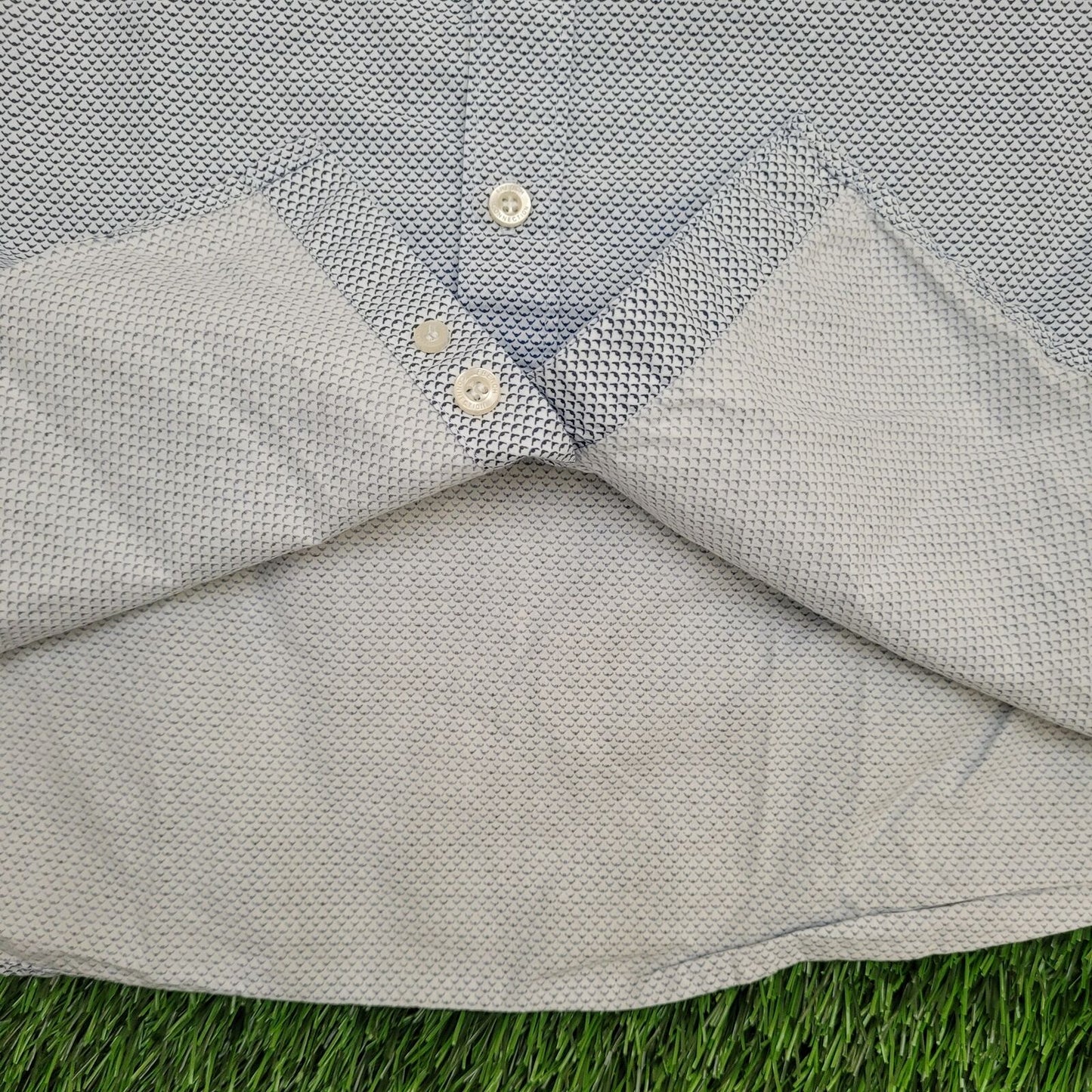 French-Connection Button Shirt Small 20x27 Blue