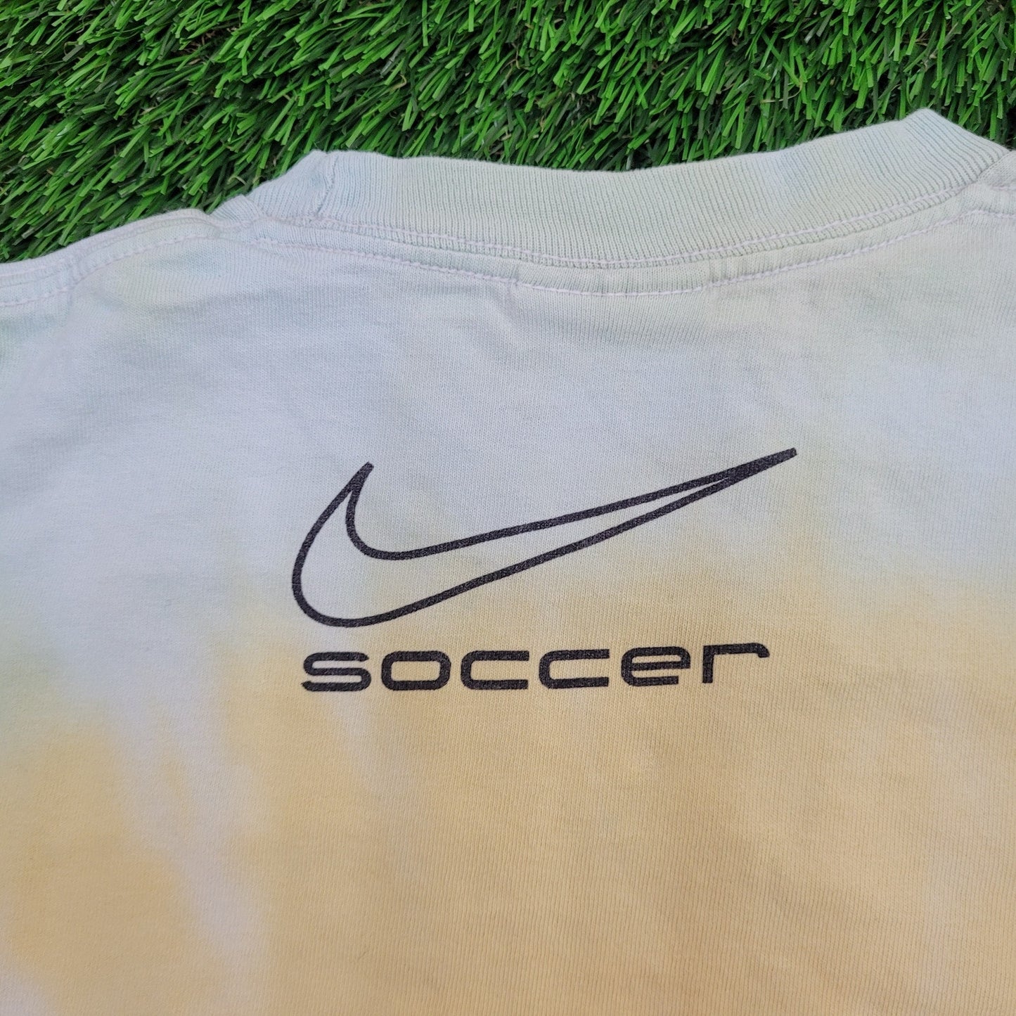 Vintage Y2K NIKE Penn Soccer Academy Shirt S/M 19x23 Green