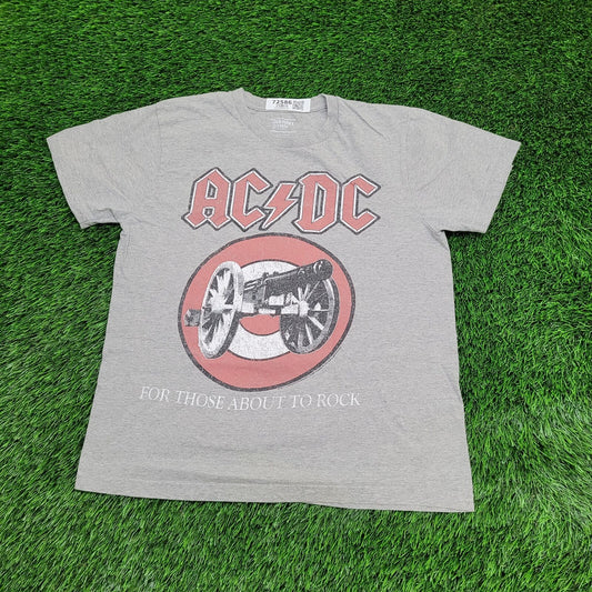 ACDC Cannon Rock Shirt Womens Large 20x24 Gray