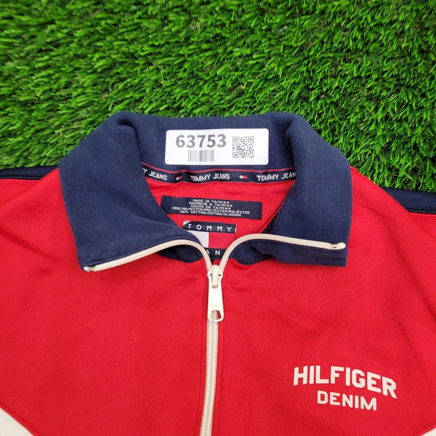 Vintage Tommy-Jeans Hilfiger Full-Zip Sweatshirt Small 20x24