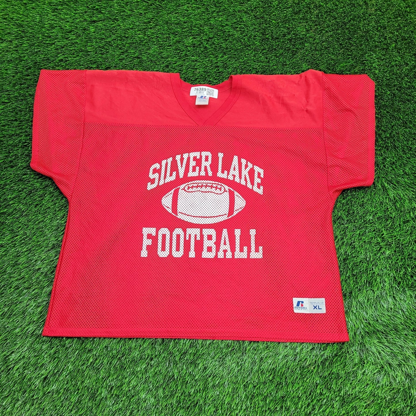 Vintage Silver-Lake Football Jersey Shirt XL 25x24 Mesh Baggy