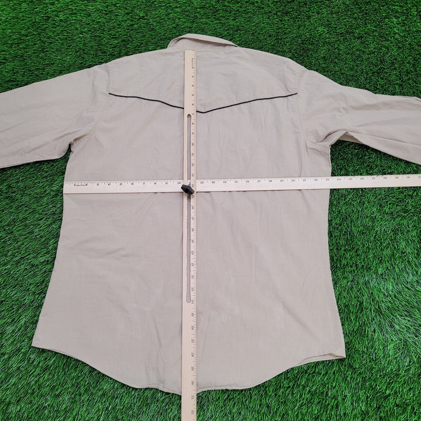 Ely-Cattleman Pearl-Snap Shirt Large 23x31 Baggy Yoke