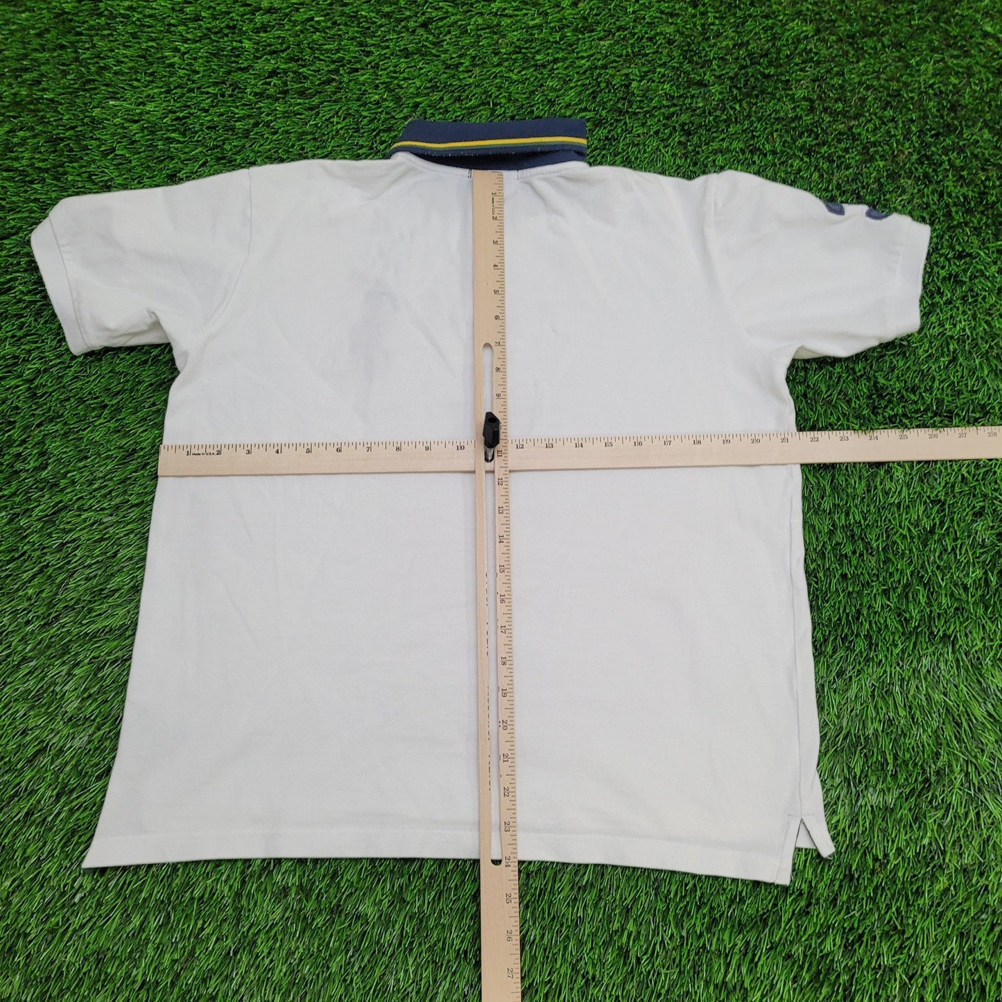 Vintage Ralph-Lauren Polo Shirt Large 21x24 White Big-Pony