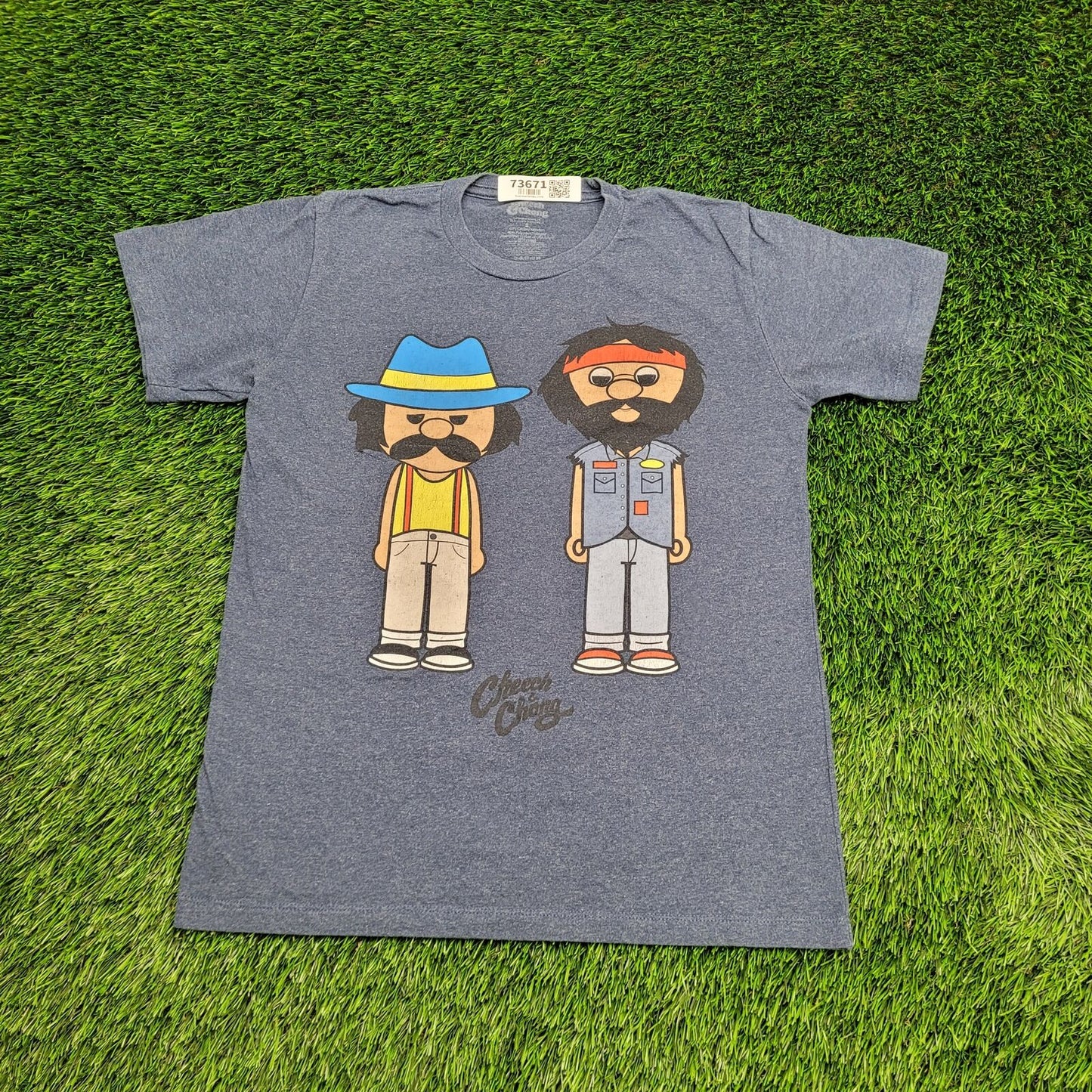 Cheech-&-Chong Comedy Shirt Small 18x25 Blue