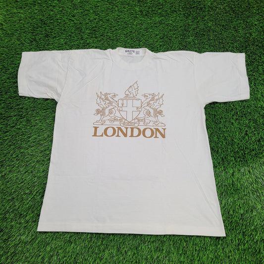 Coat of Arms Shirt Large 22x26 London Emblem Spellout