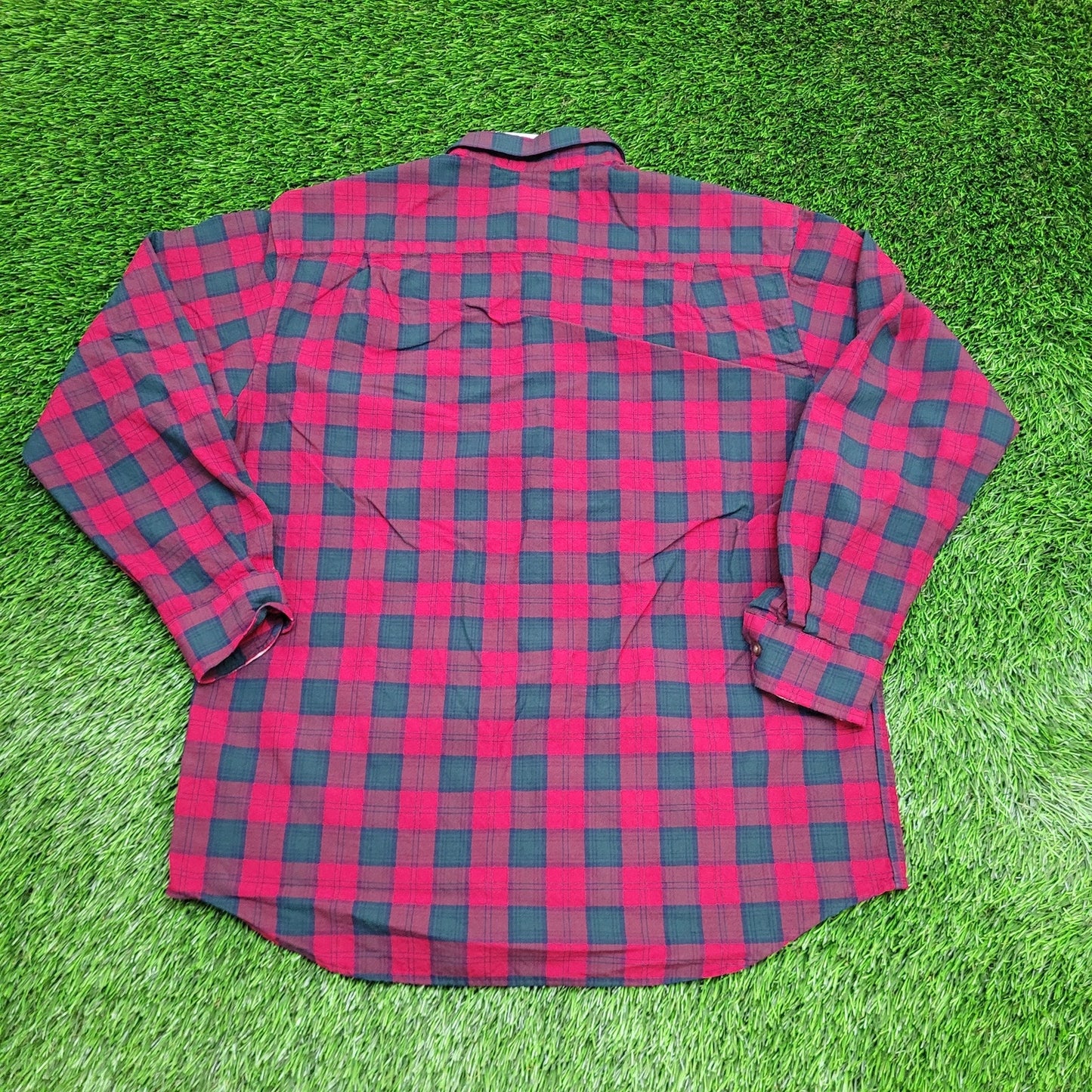 Vintage SIR Pendleton Button Shirt Large 23x30 Tartan Plaid