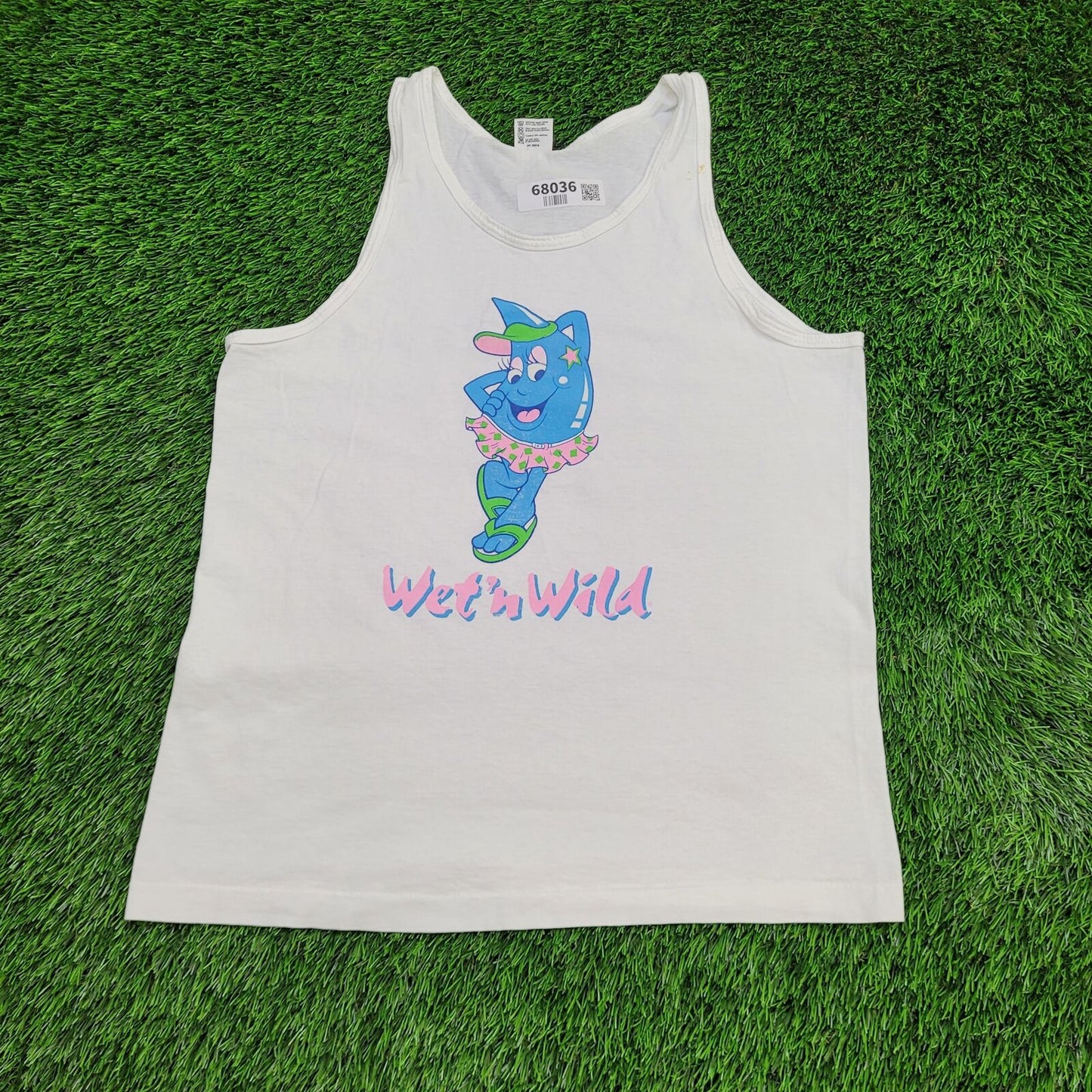 Vintage Wet-N-Wild Naughty Tank-Top Womens Large 20x28 White