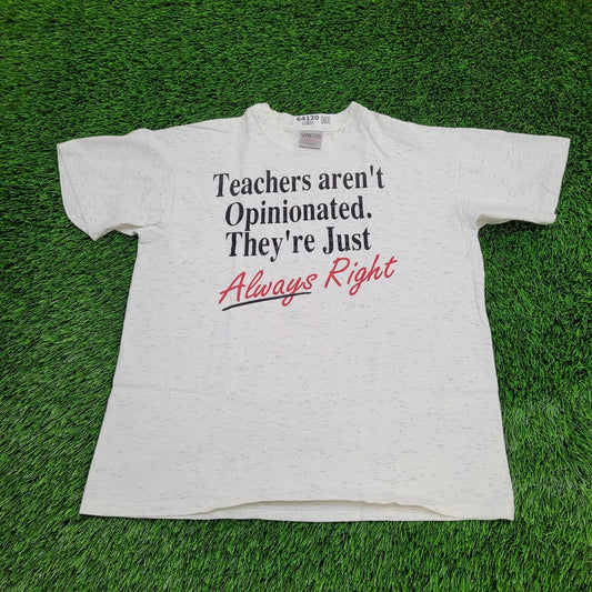 Vintage Teacher Appreciation Shirt Womens Large 21x25 Gray