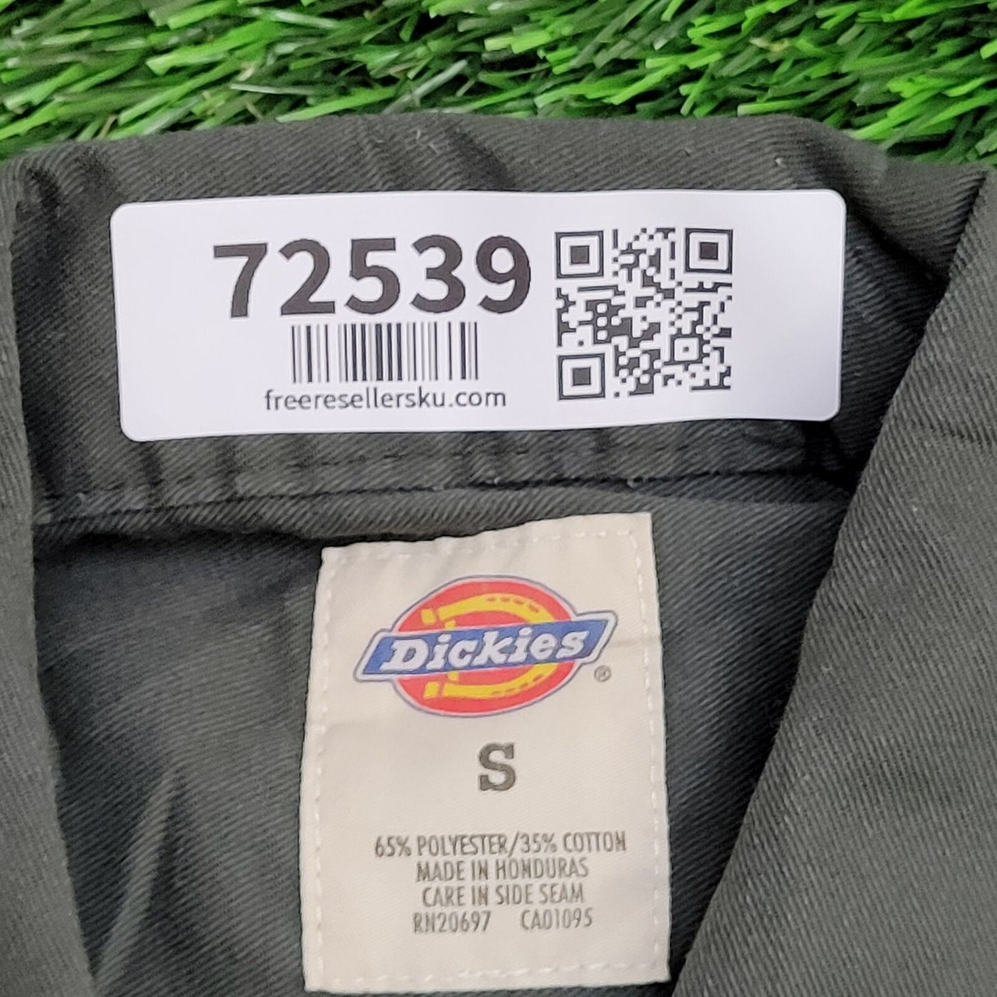 DICKIES Button Shirt Small 21x29 Baggy Green