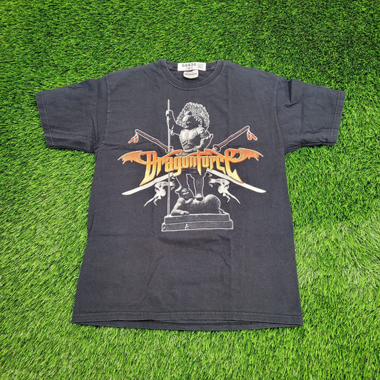 2007 Dragonforce Shirt Medium 19x26 Black Amaranthe