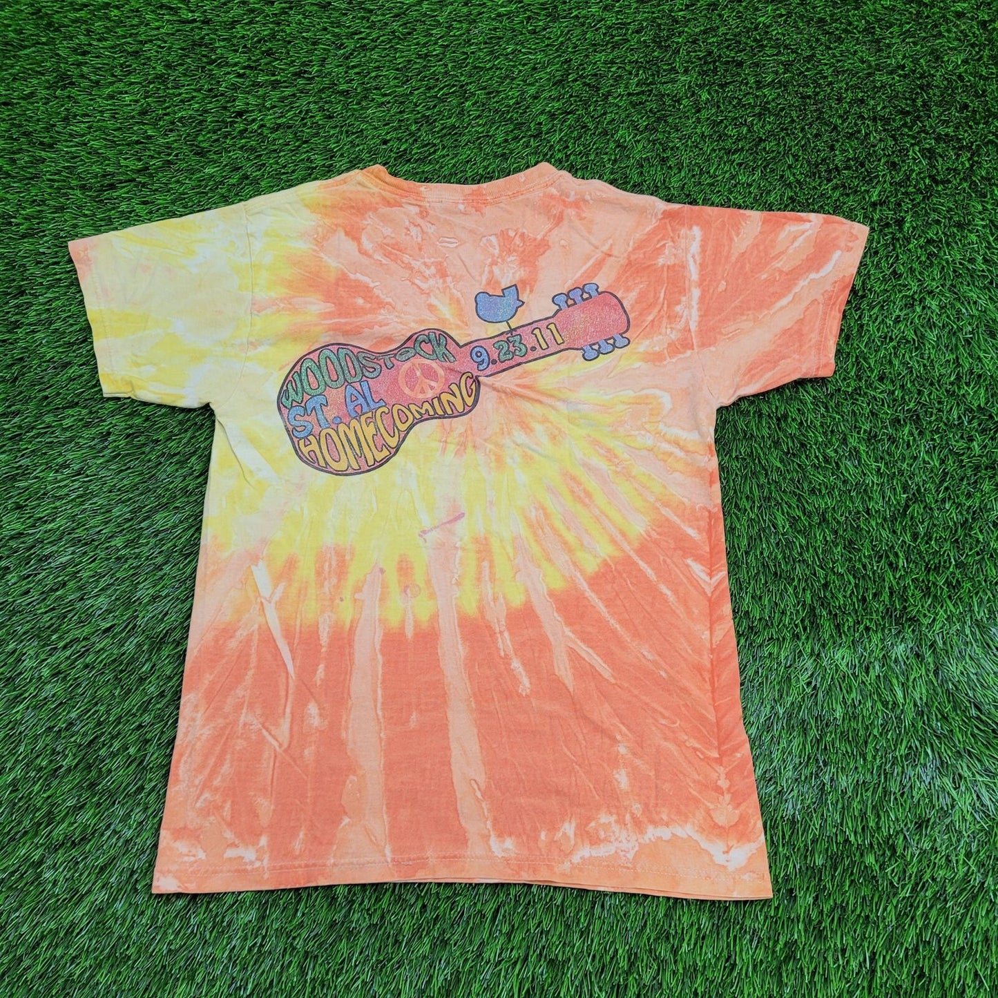 2011 Woodstock Homecoming Shirt Small 17x24 Orange Yellow