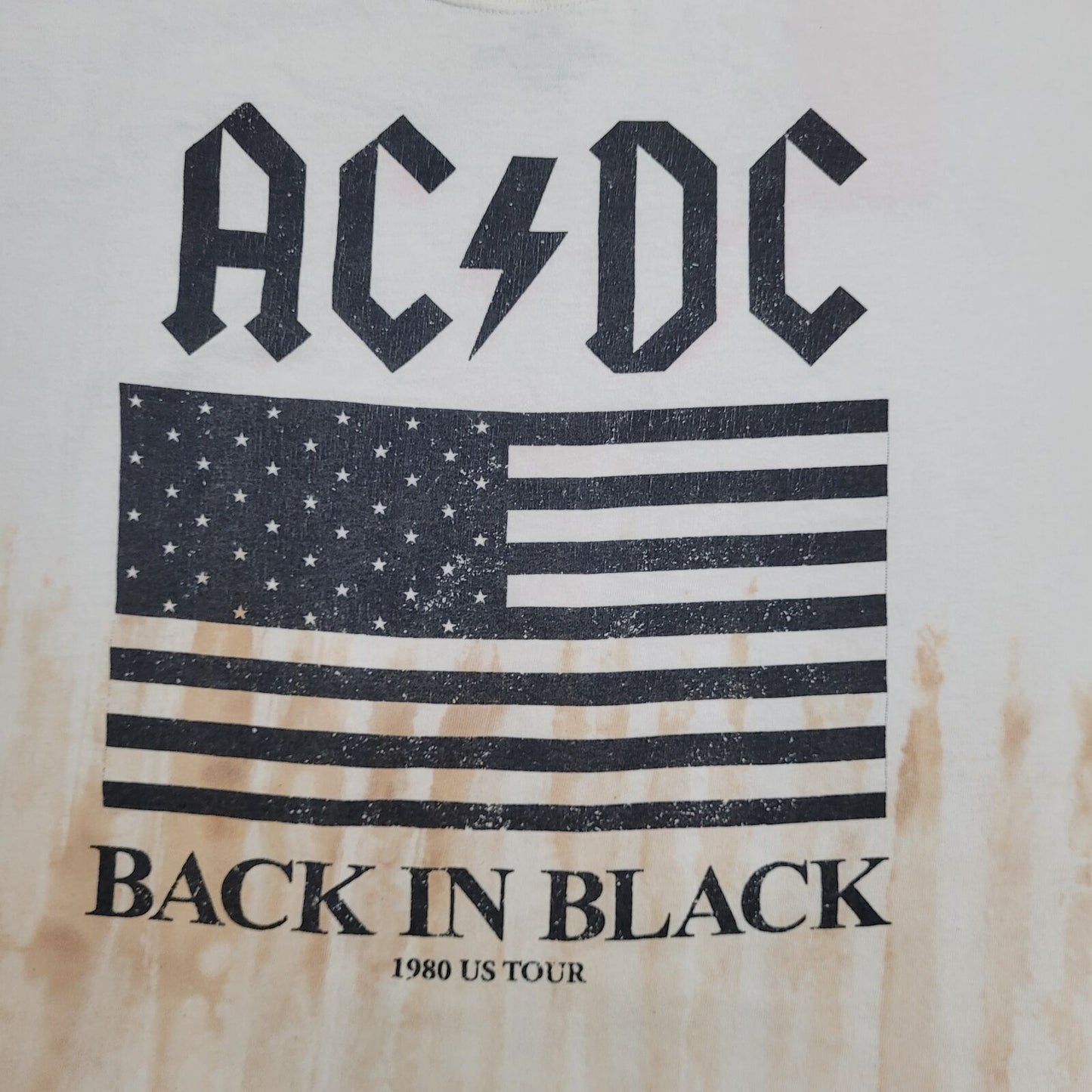 ACDC Black-in-Black Shirt Womens 2XL 25x26 White