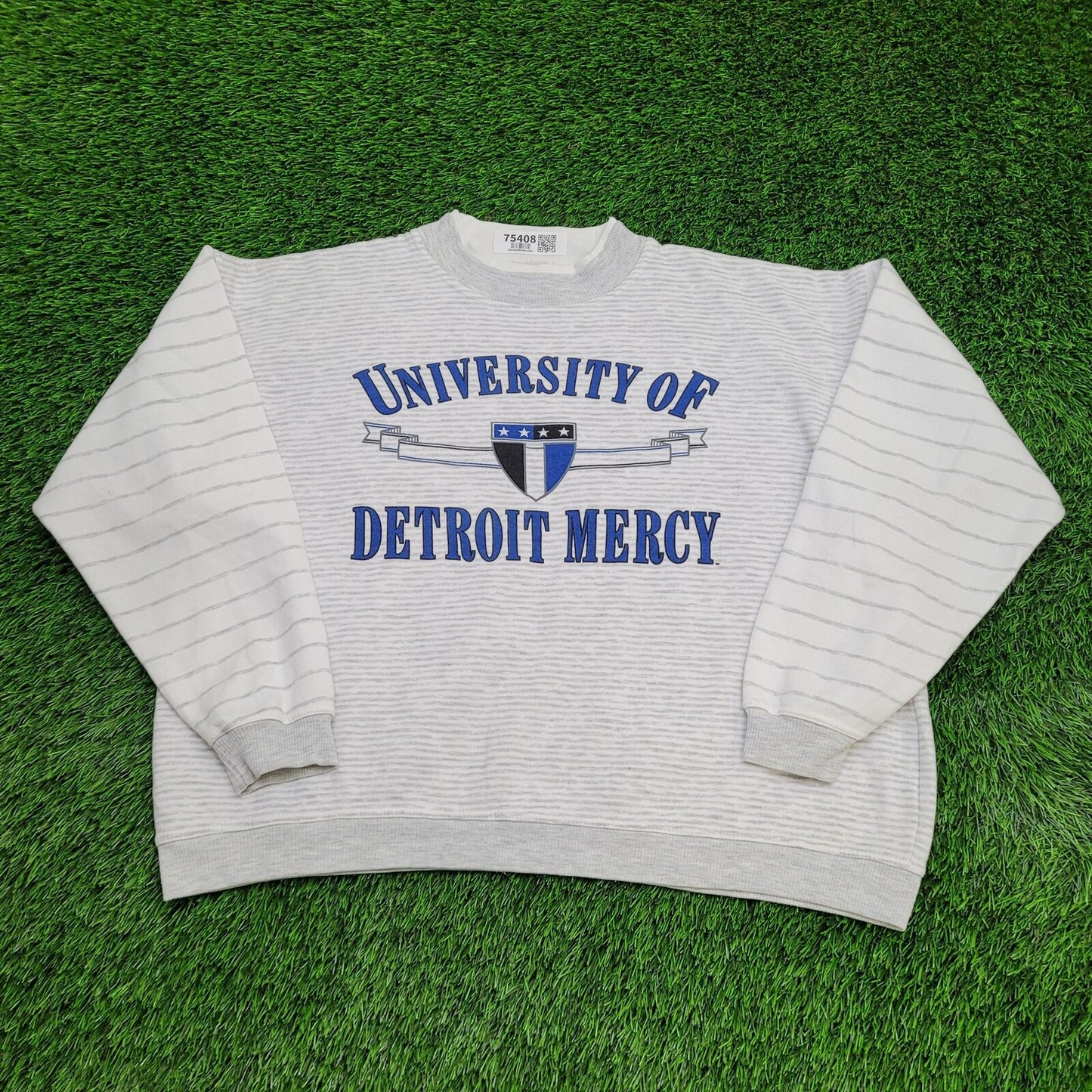 Vintage University-of Detroit Mercy Sweatshirt XL 27x25 Gray