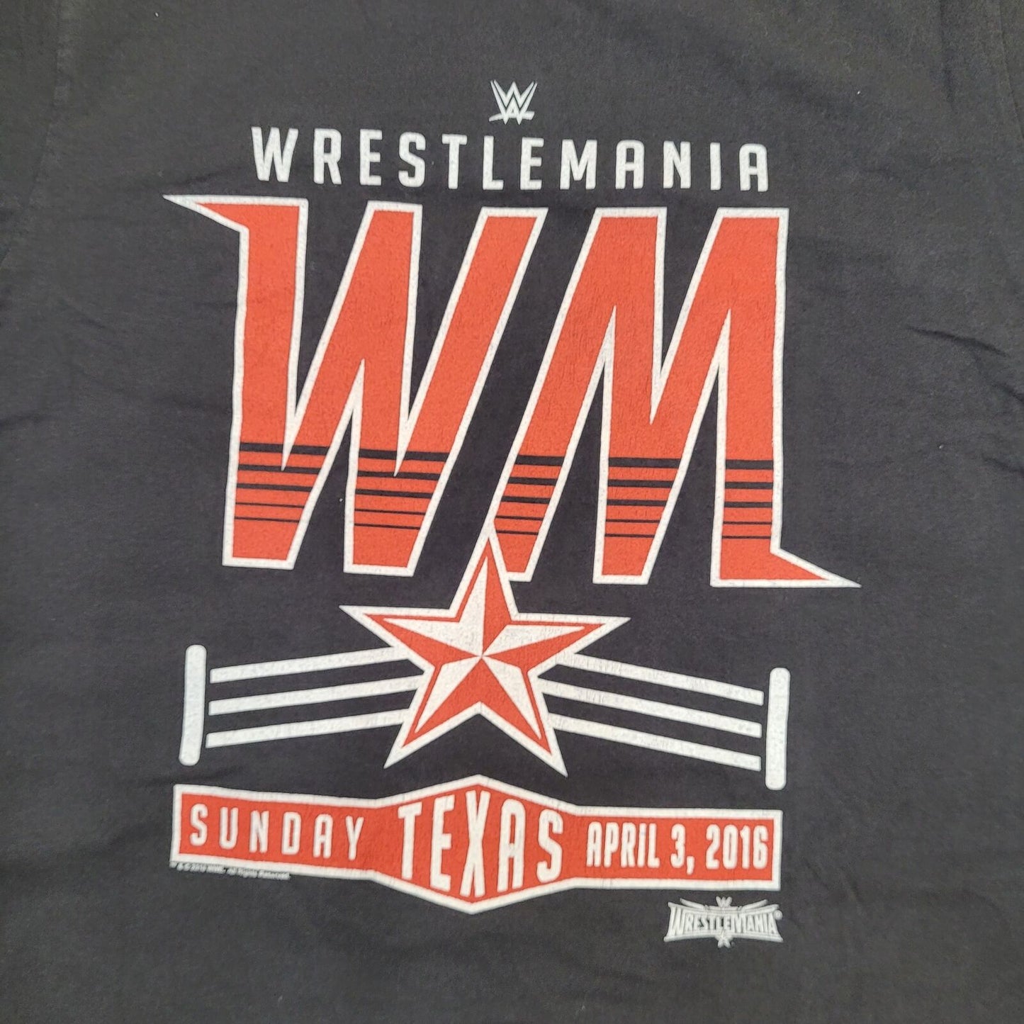 WWE WrestleMania Shirt XL 23x28 Black