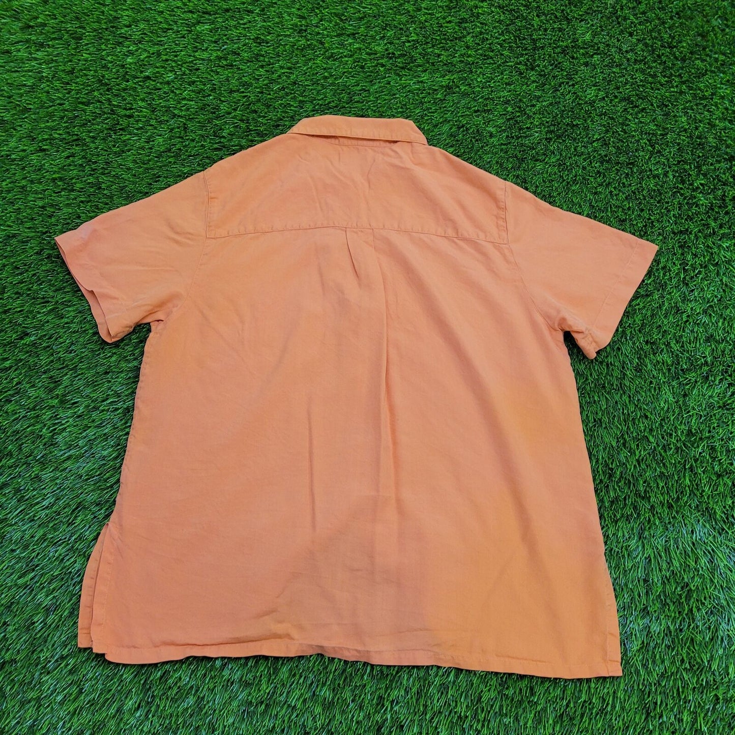 Amanda-Smith Button Shirt Womens Large 21x26 Orange