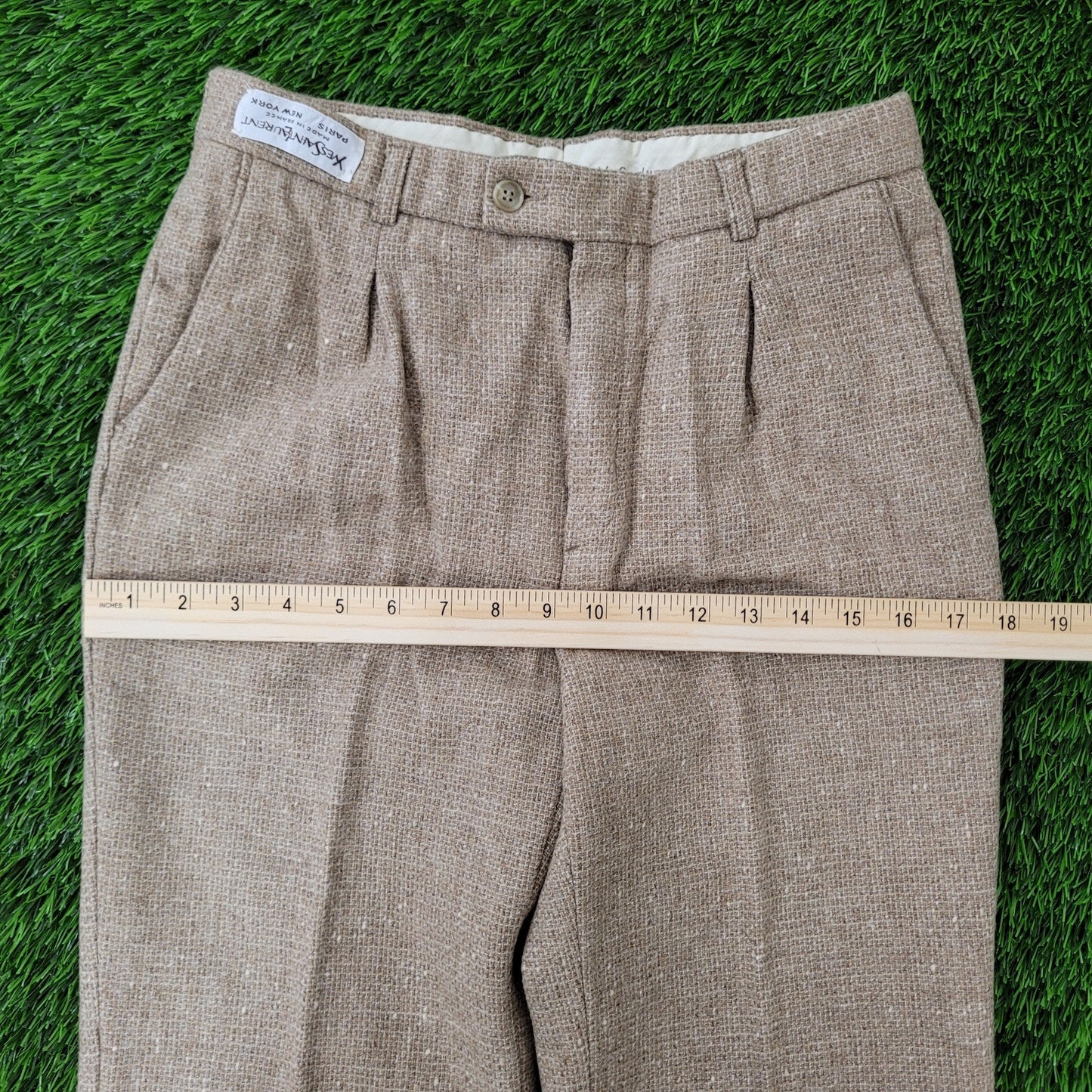 Yves-Saint-Laurent YSL Dress Pants Womens 3/4 27x27 Beige