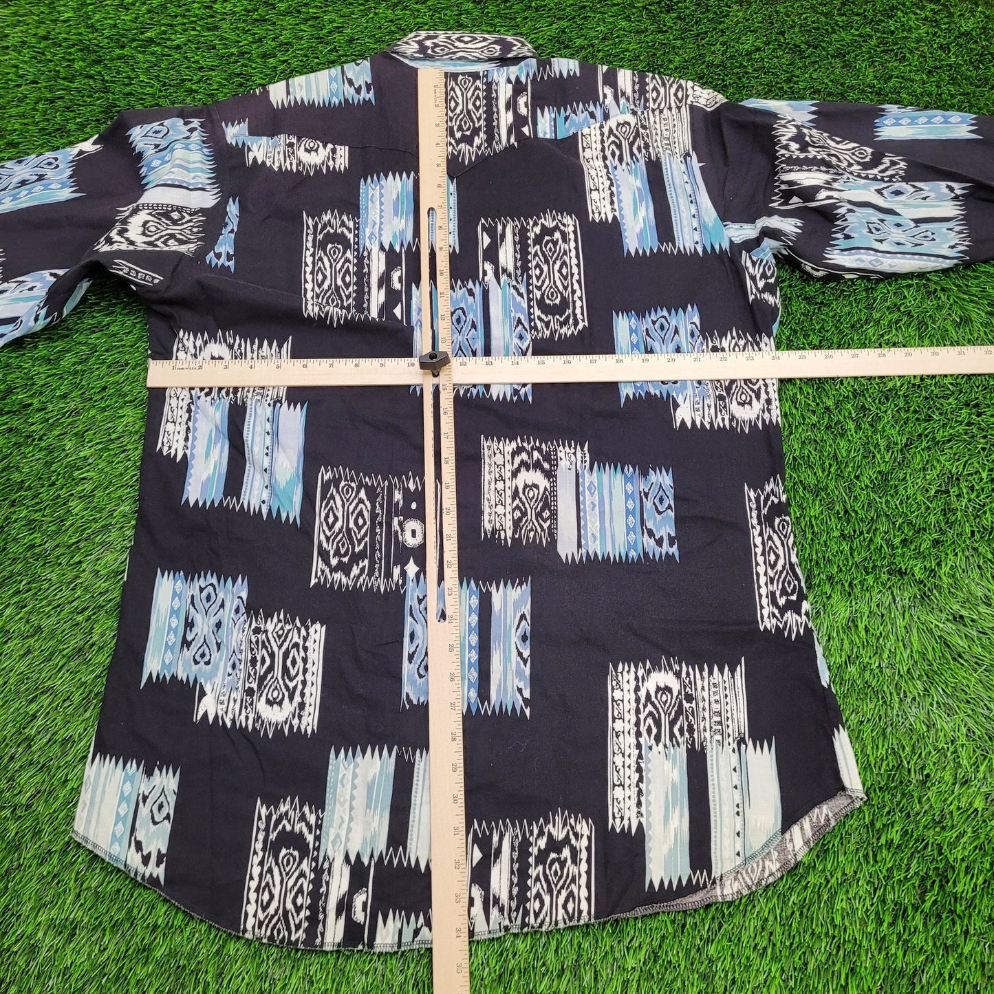 Vintage Panhandle-Slim Shirt XL 24x34 AOP Aztec Tribal