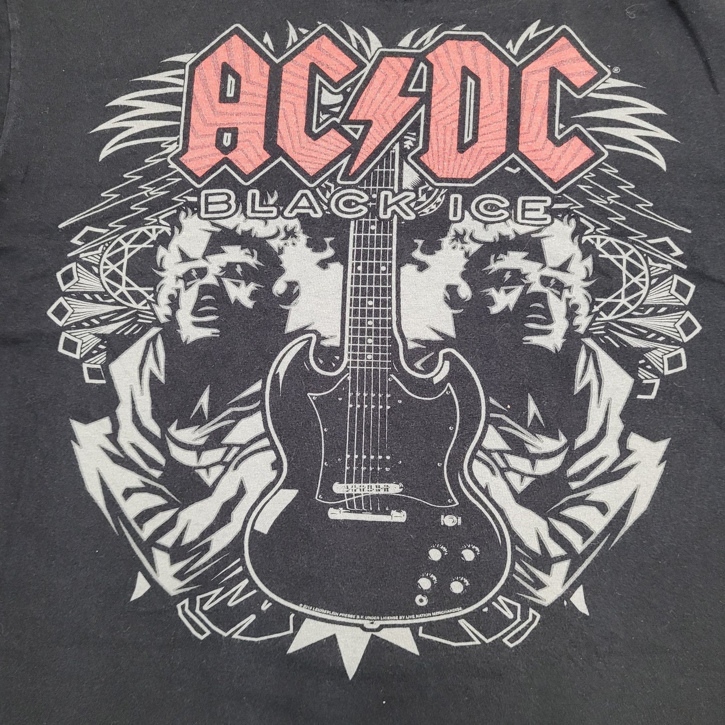 ACDC Shirt Large 21x24 Black-Ice Tour Electric Guitar