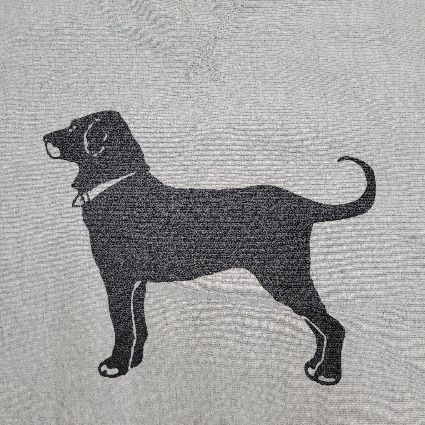 Black Dog Sweatshirt XS/S 19x25 Baggy Gray