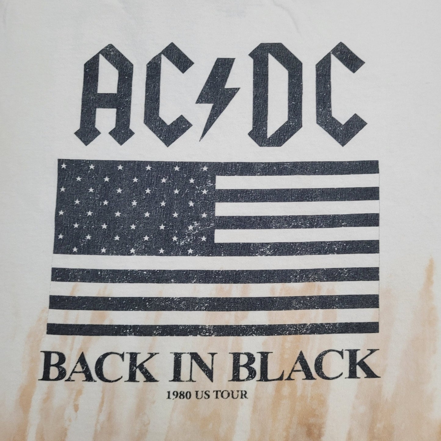 ACDC Back-In-Black Shirt Womens XL 24x24 Boxy Baggy