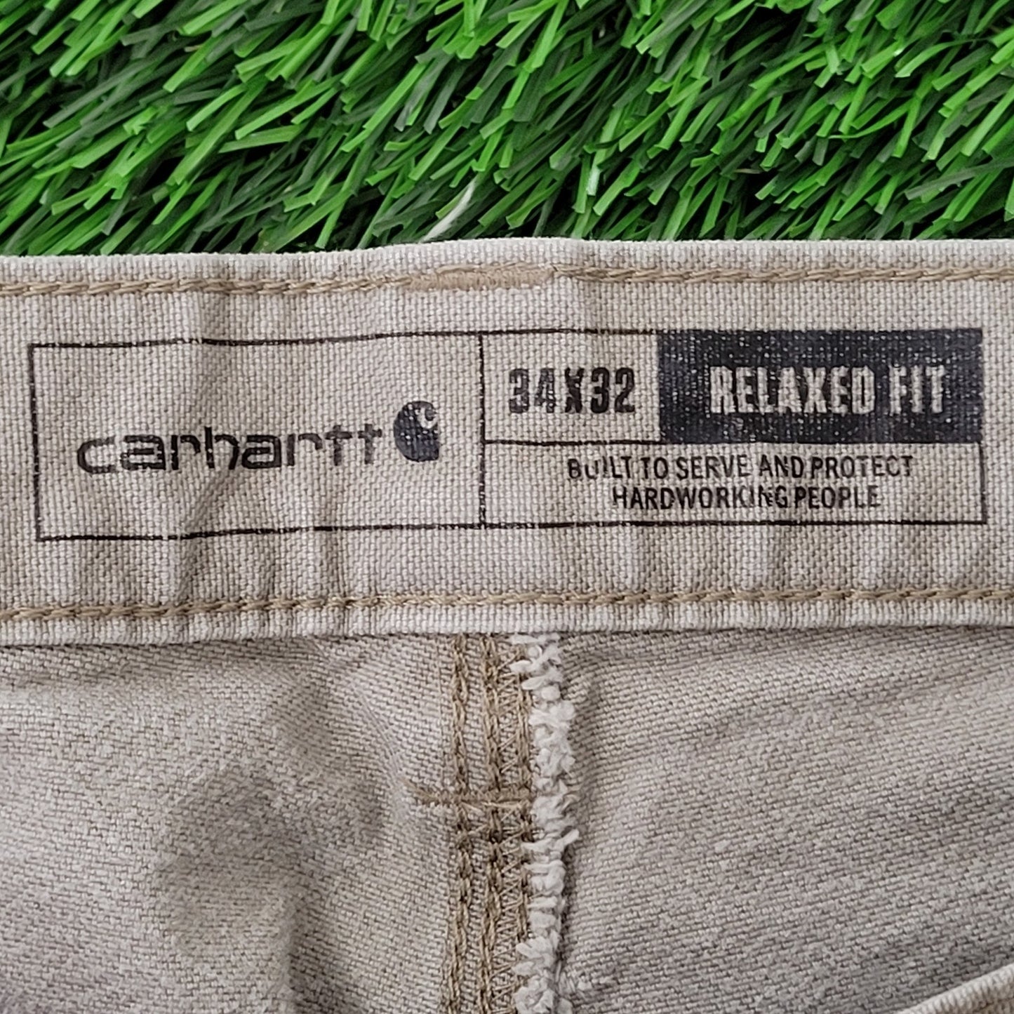 Carhartt Rugged-Flex Carpenter Pants 34x31 Canvas Greige