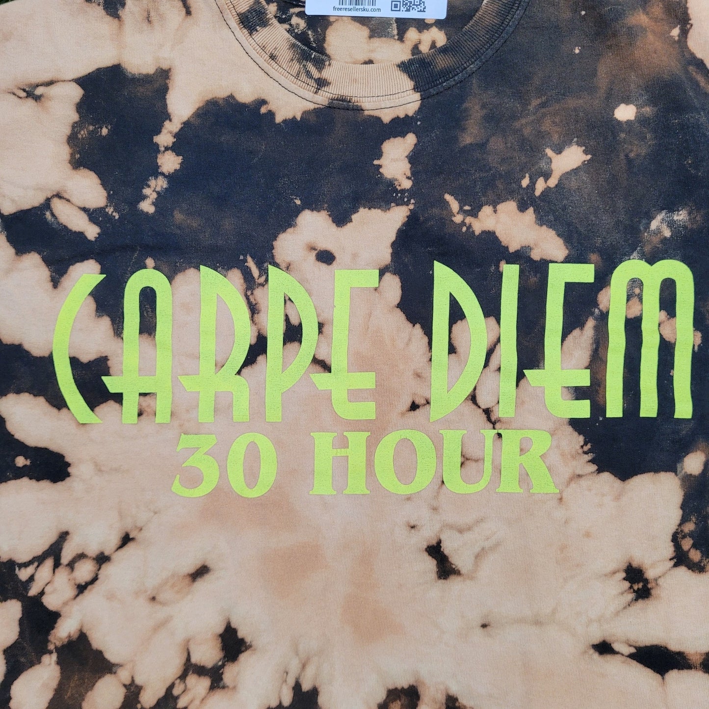 Carpe-Diem Shirt Womens Large 20x26 Crumpled Tie-Dye