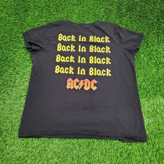 ACDC Lightning Shirt Womens XL 22x25 Black