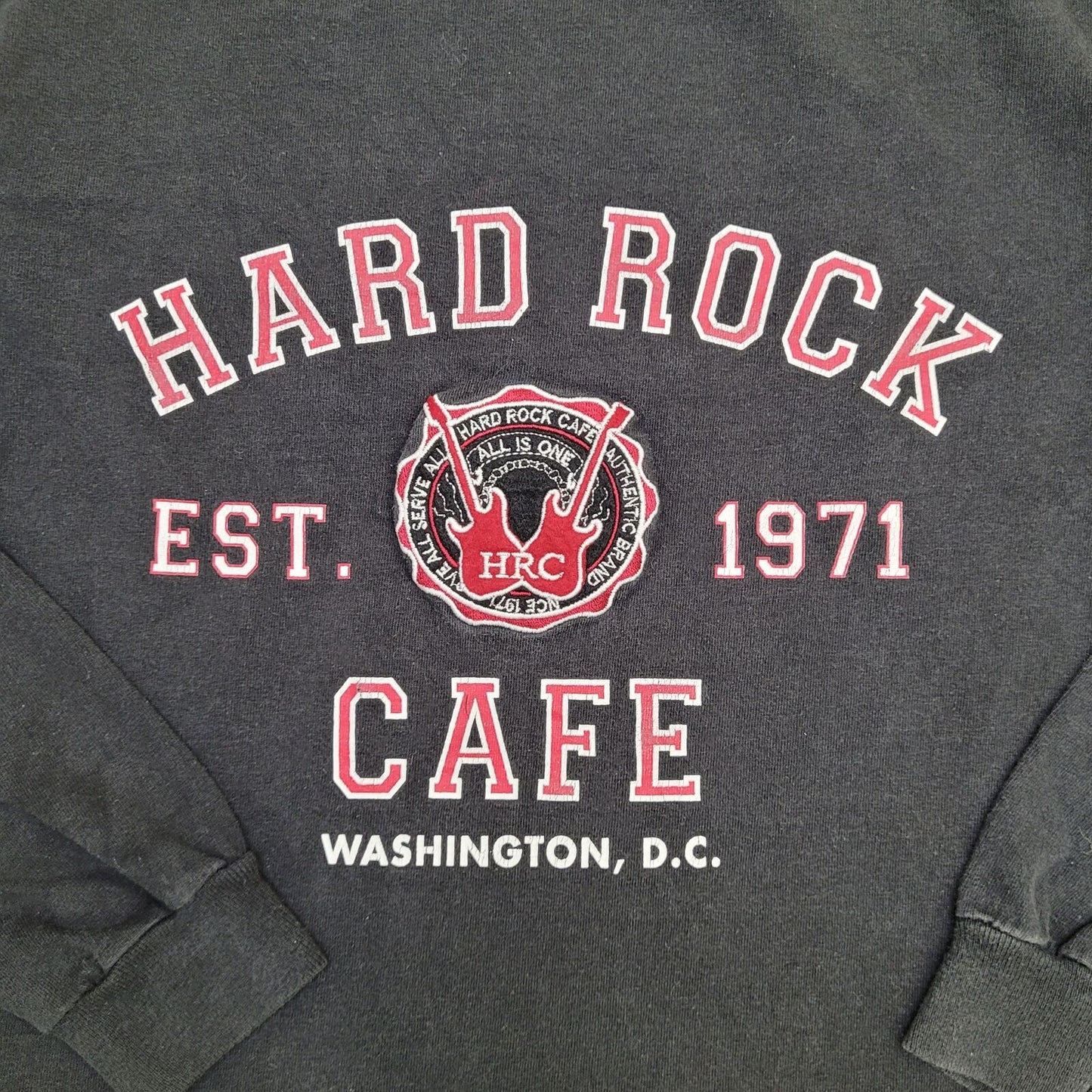 Hard Rock Cafe Washington DC Patch Shirt Small 18x25 Black