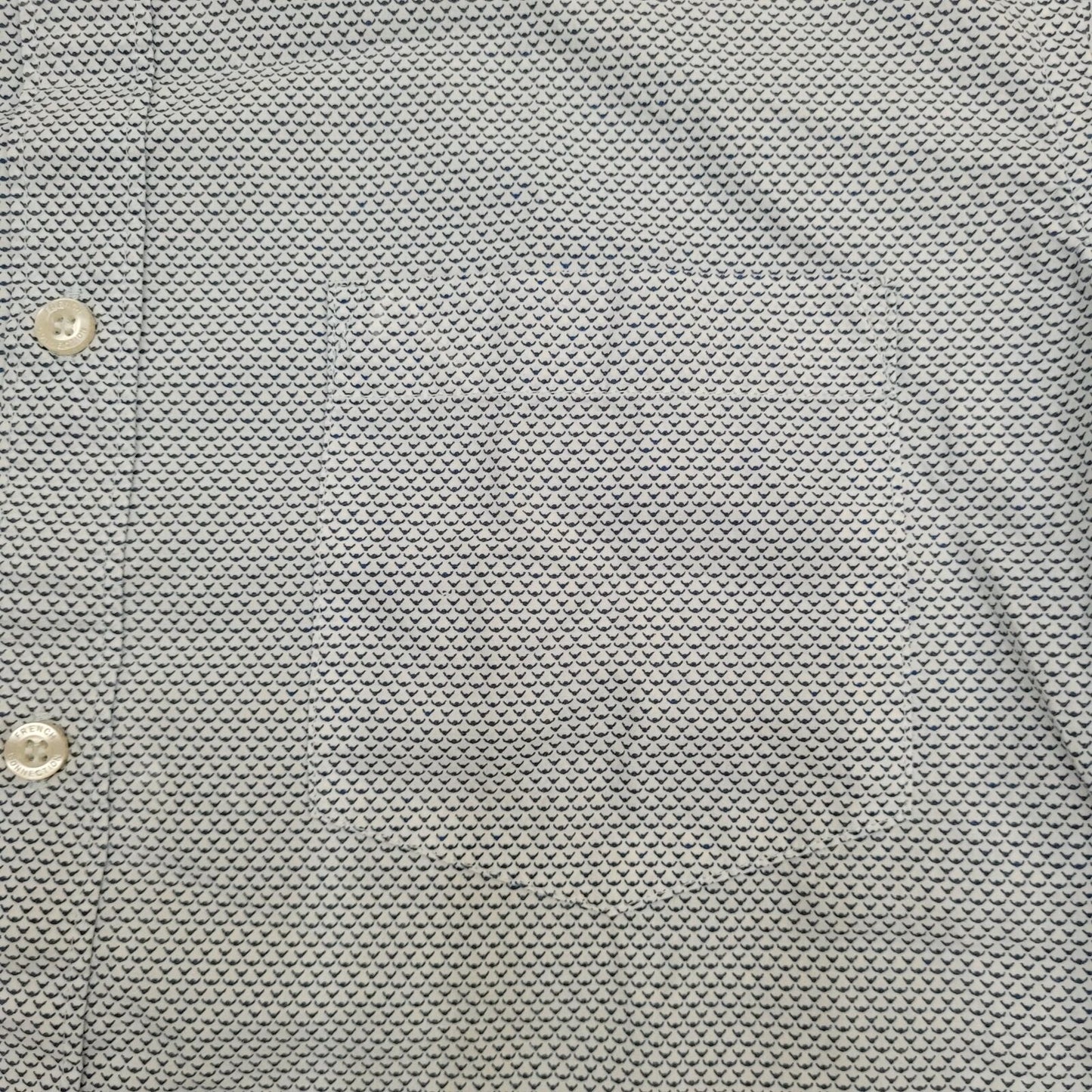 French-Connection Button Shirt Small 20x27 Blue